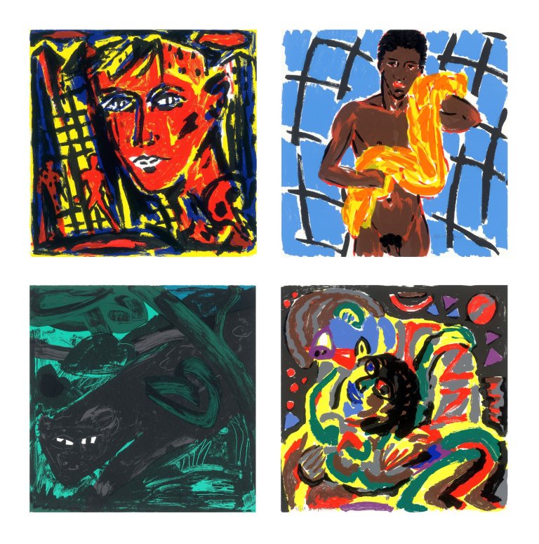 This picture shows the following artwork:  Portfolio. ”8 Für Berlin”. 1986.