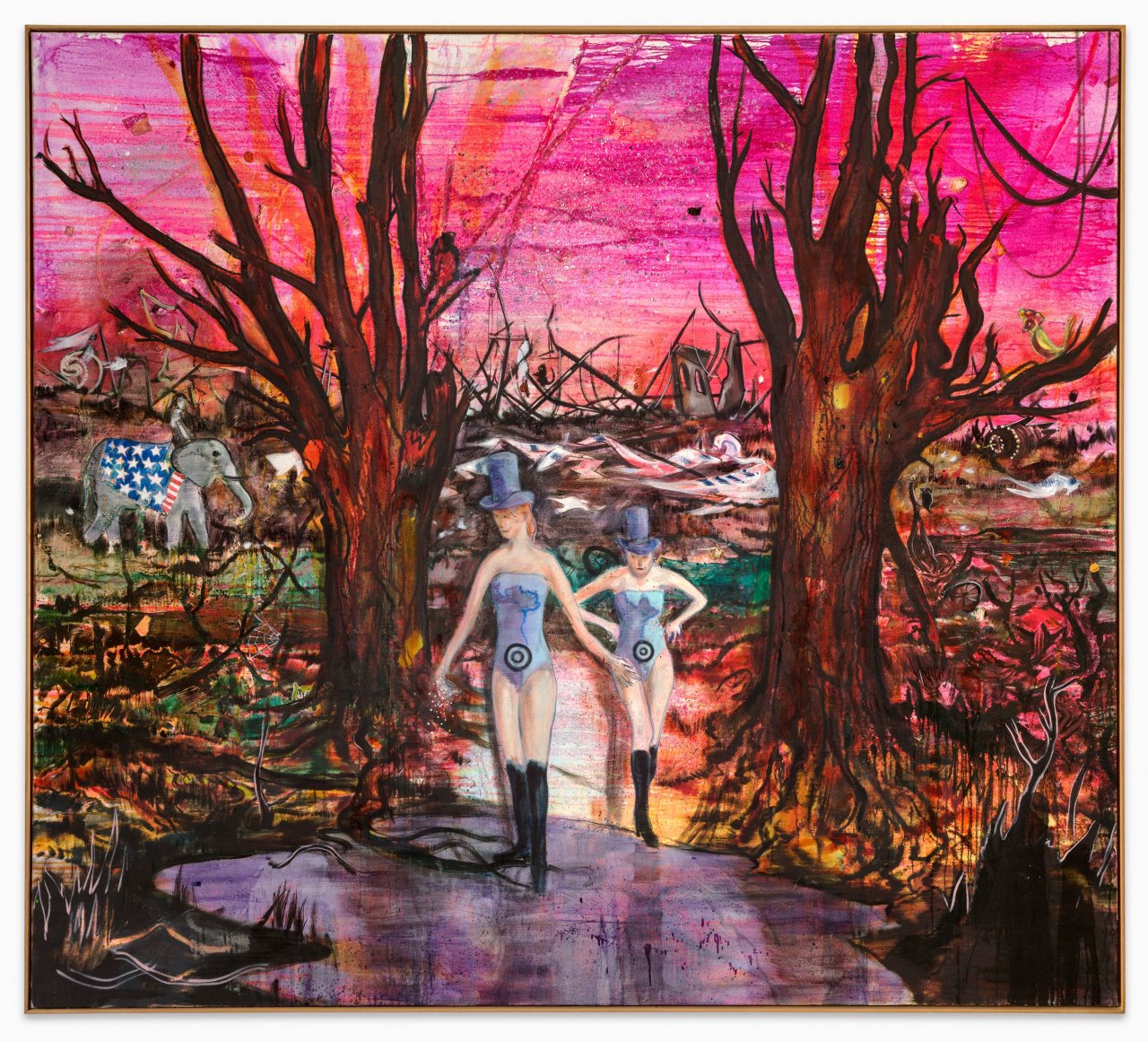 This picture shows the following artwork: Daniel Richter. ”Die Verschaffung des Guten”. 2003.