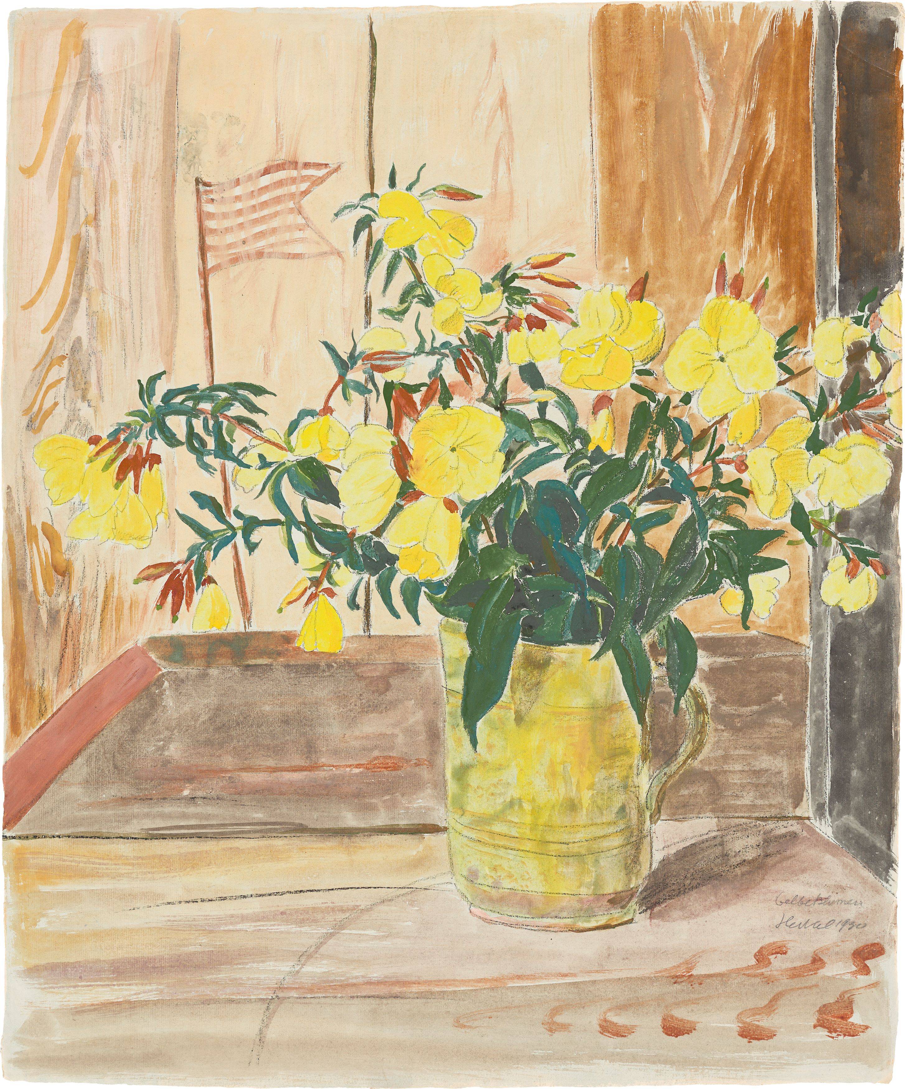 Auf diesem Bild ist das folgende Kunstwerk zu sehen: Erich Heckel. „Gelbe Blumen“. 1930.