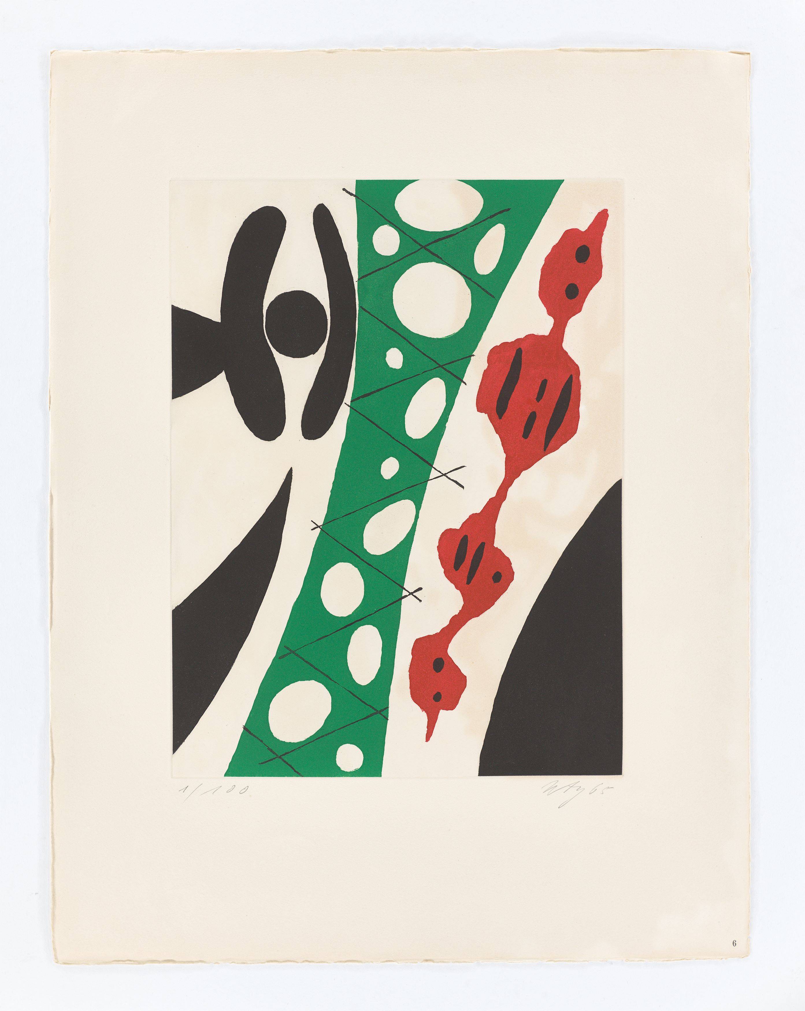Auf diesem Bild ist das folgende Kunstwerk zu sehen: Ernst Wilhelm Nay. „Sechs Aquatinten“. 1965.