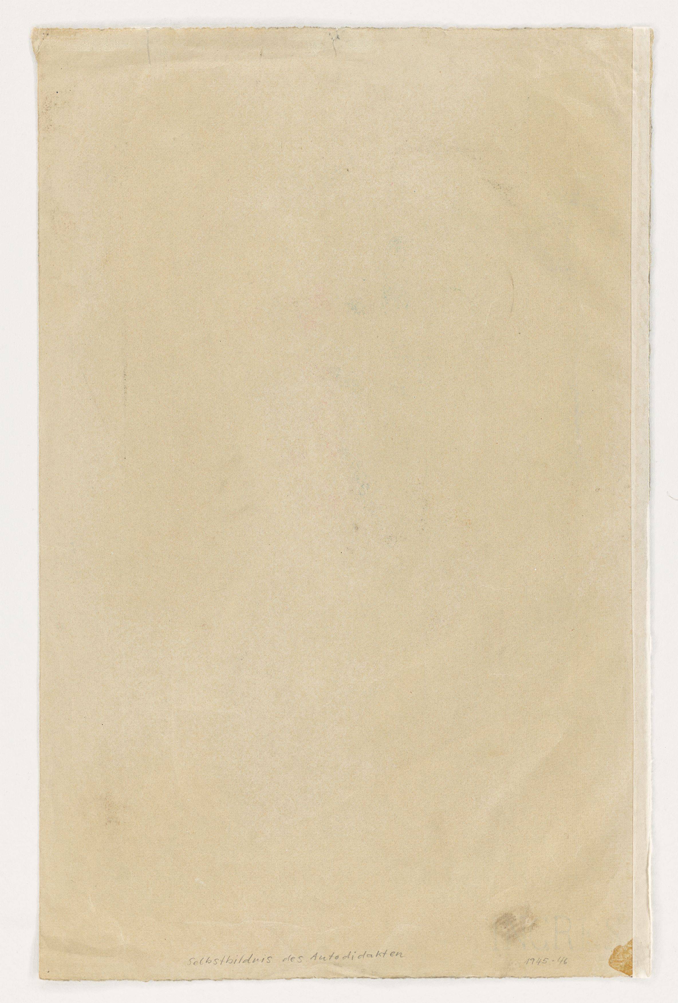 This picture shows the following artwork: Heinz Kreutz. Self-portrait. 1945/46.