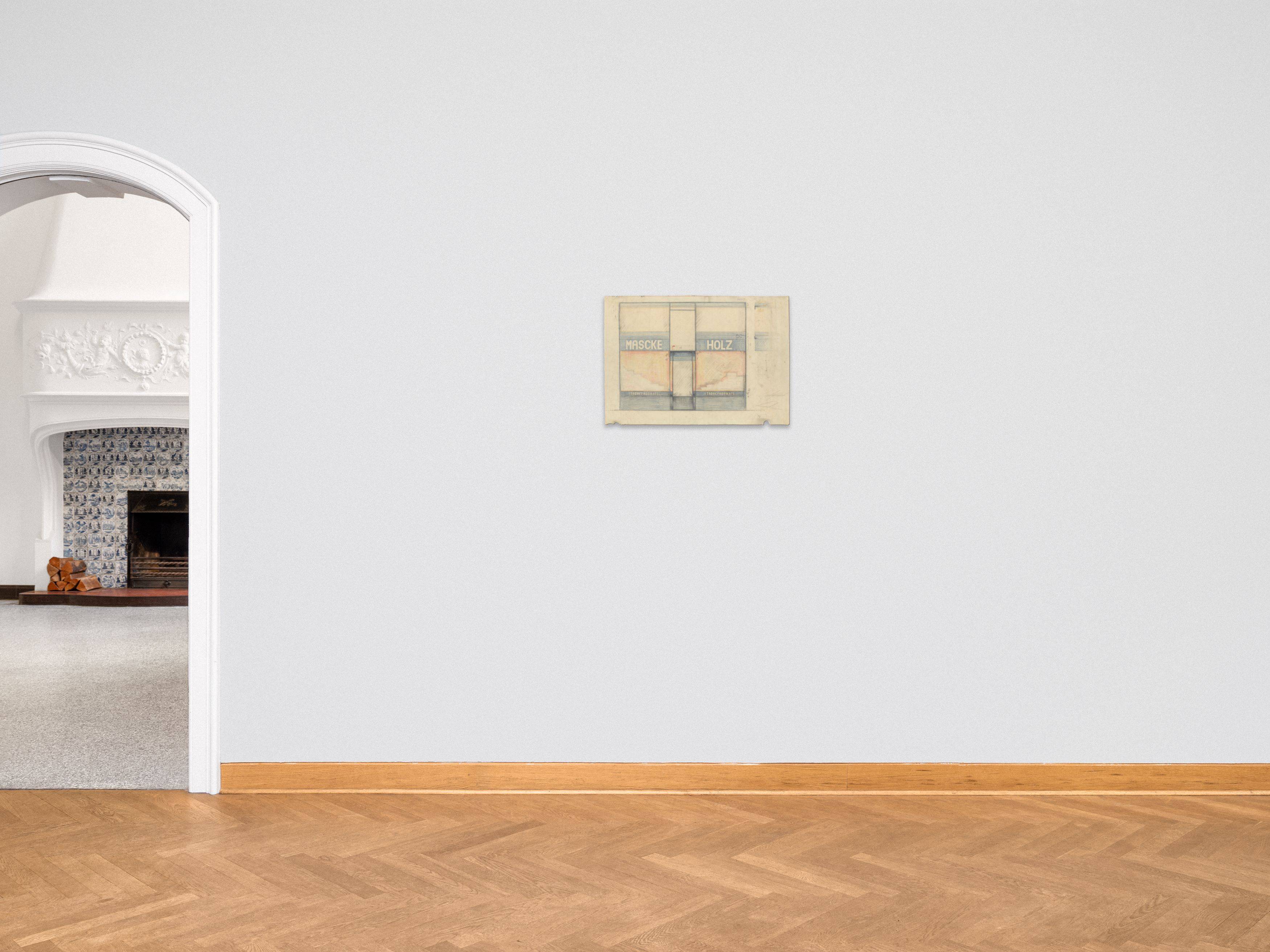 This picture shows the following artwork: Robert Michel. Facade draft (Maschke Holz). 1927.