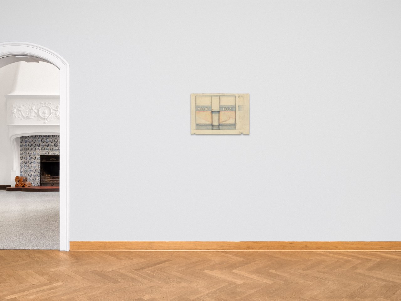 This picture shows the following artwork: Robert Michel. Facade draft (Maschke Holz). 1927.