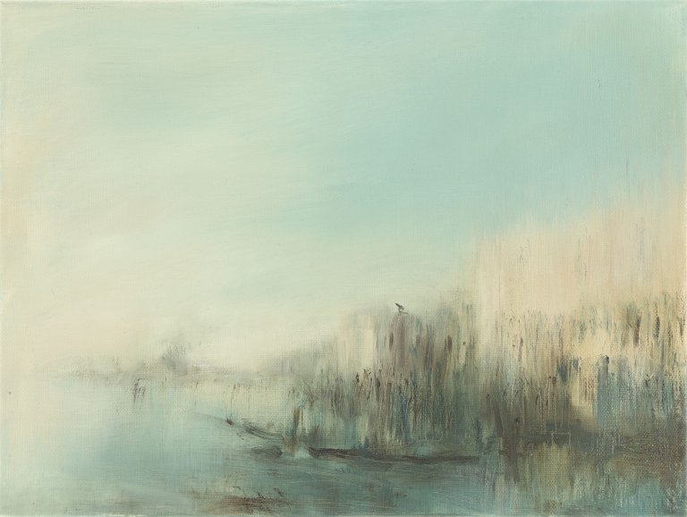 This picture shows the following artwork: Claudia Berg. ”Blick zum Palazzo Ducale” (Venedig, Nachmittag). 2022.