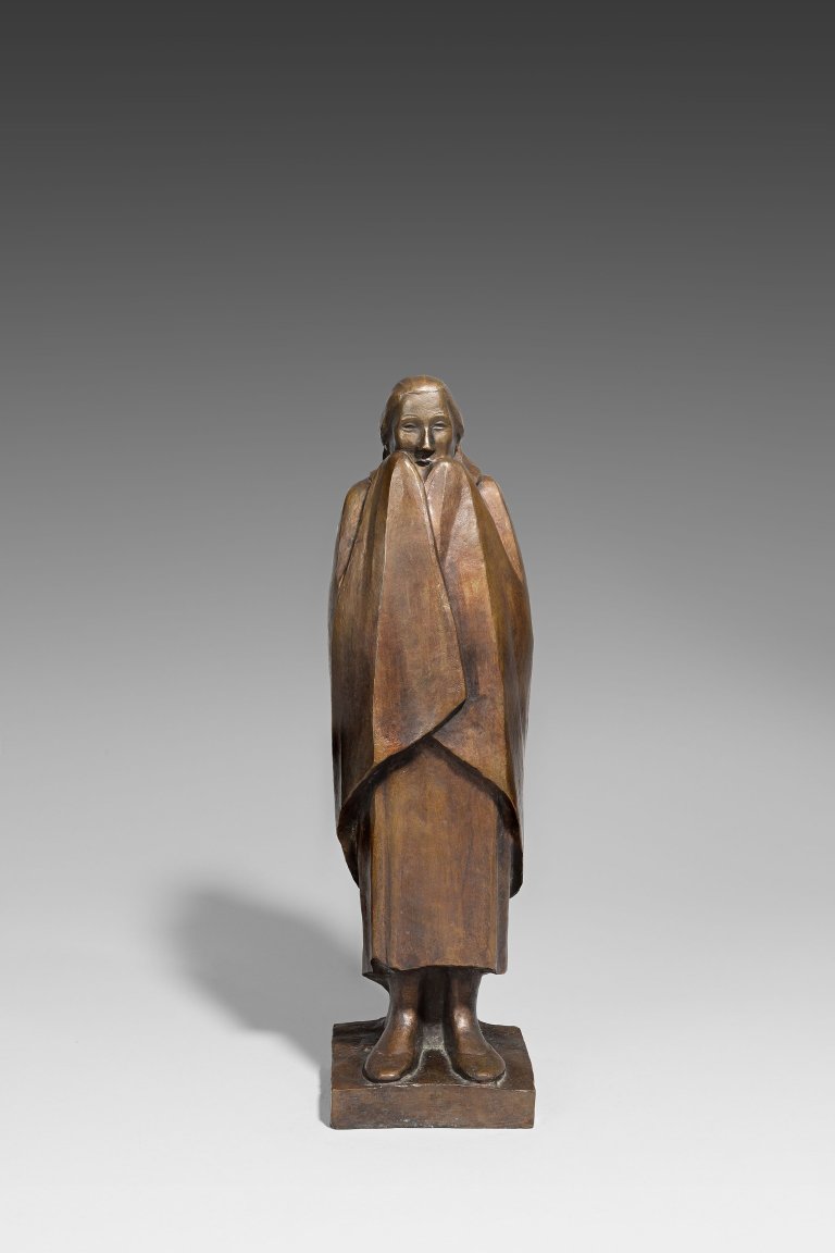 This picture shows the following artwork: Ernst Barlach. ”Frierendes Mädchen”. 1916.