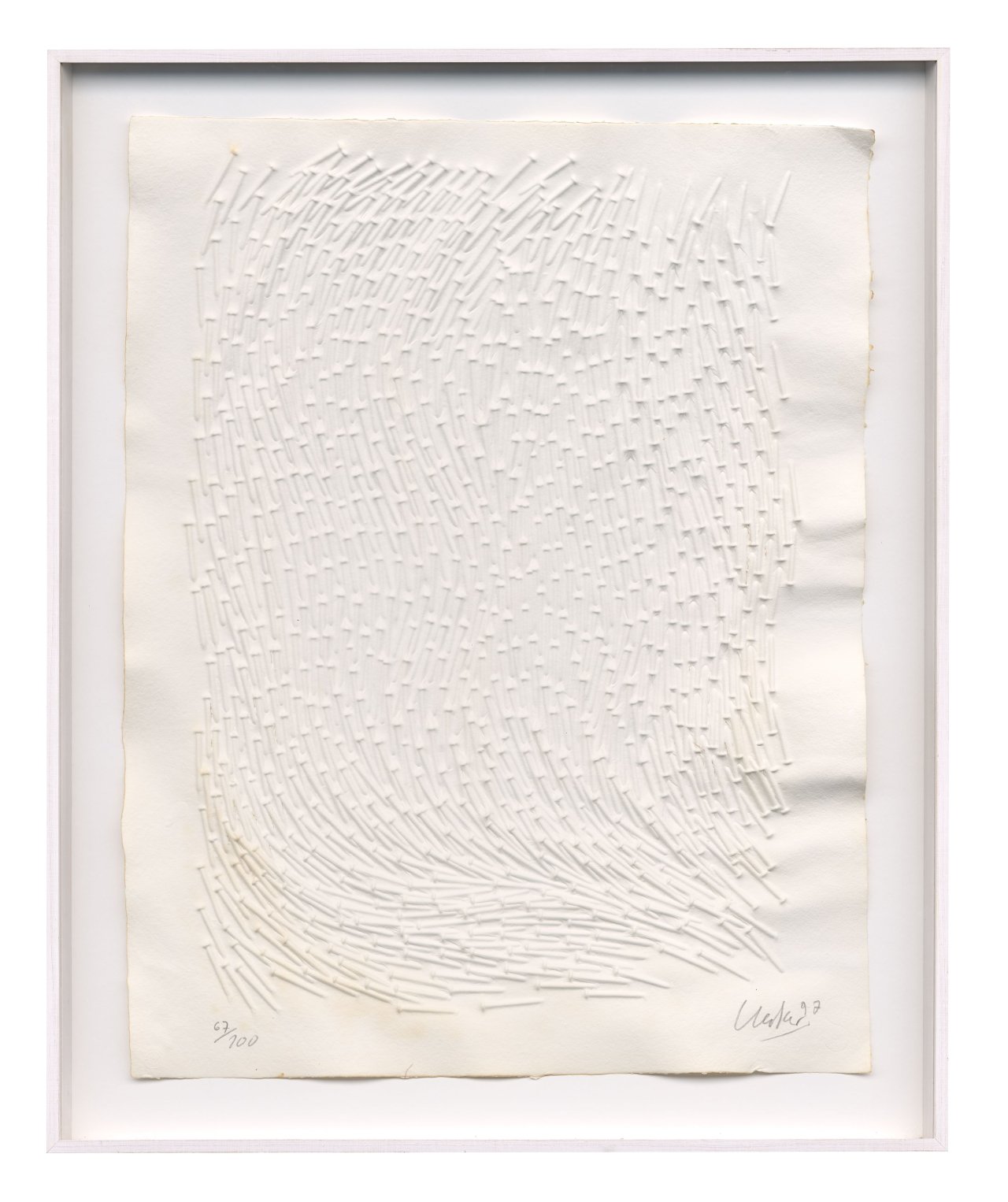 This picture shows the following artwork: Günther Uecker. Untitled (from: ”Meine Kindheit - Schmerz und Heilung”). 1997.