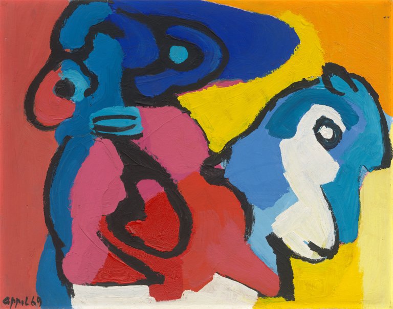 Auf diesem Bild ist das folgende Kunstwerk zu sehen: Karel Appel. Ohne Titel. 1969.