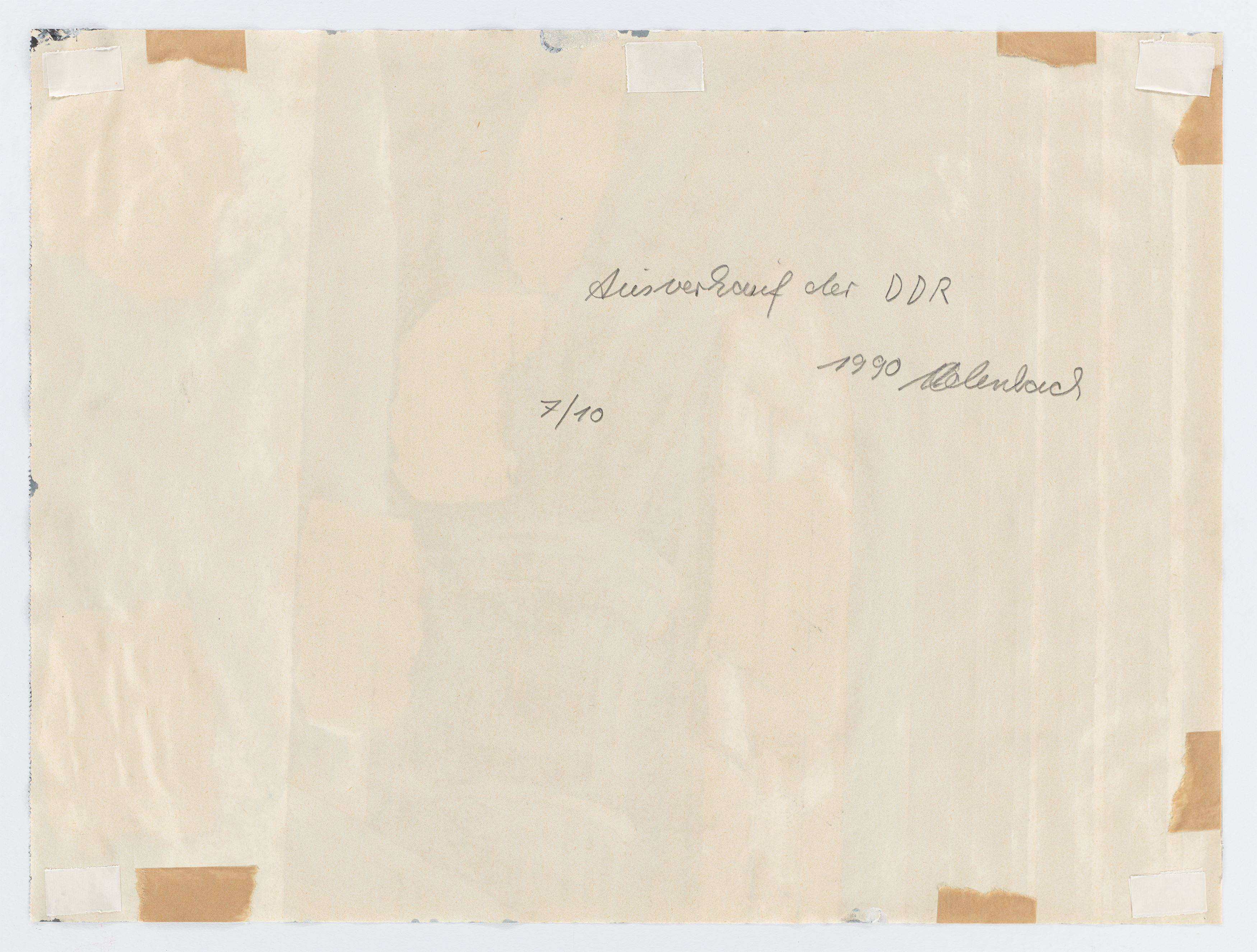 This picture shows the following artwork: Marcel Odenbach. ”Ausverkauf der DDR”. 1990.