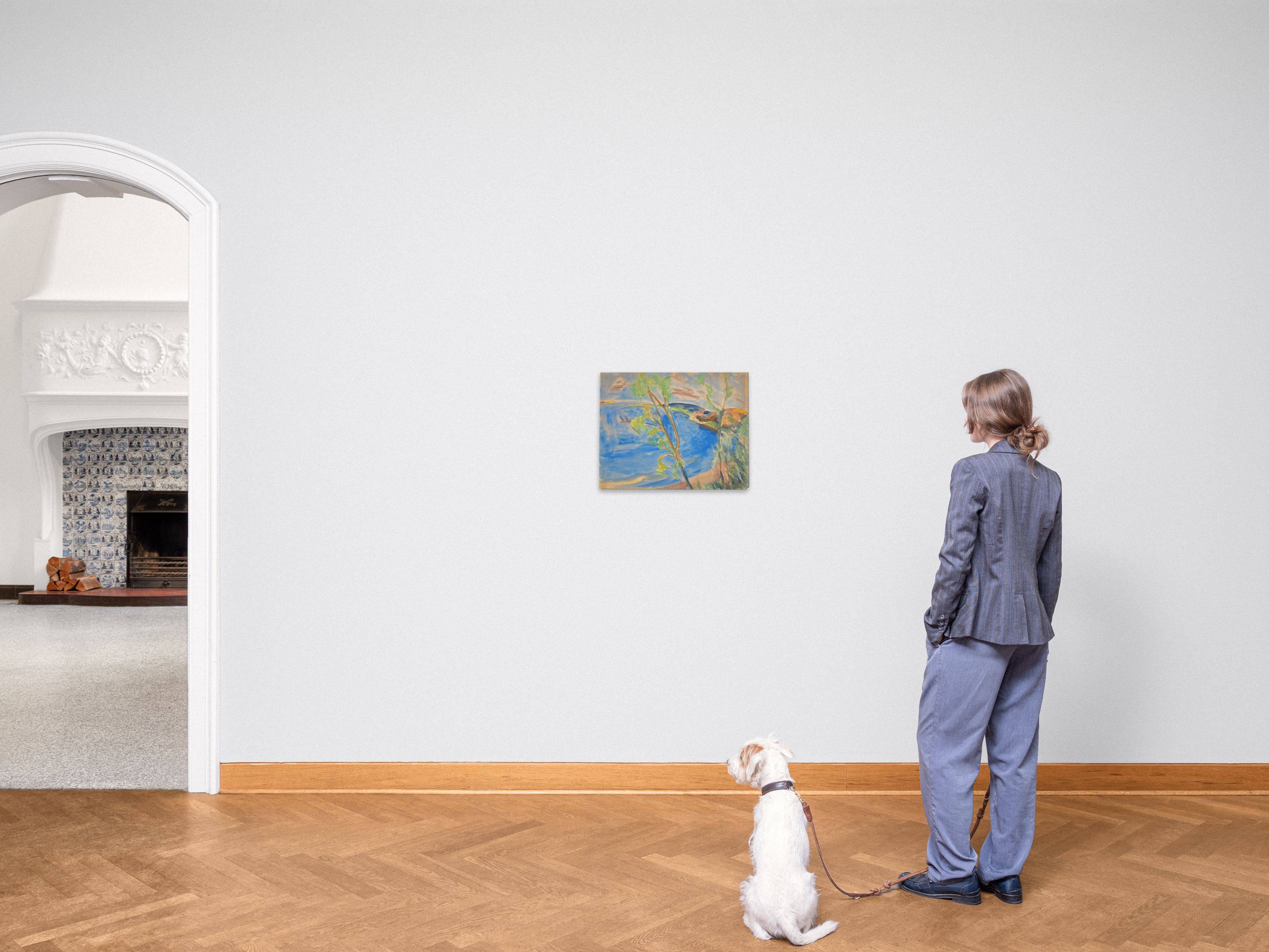 This picture shows the following artwork: Erich Heckel. ”Baum vorm Meer”. 1920.