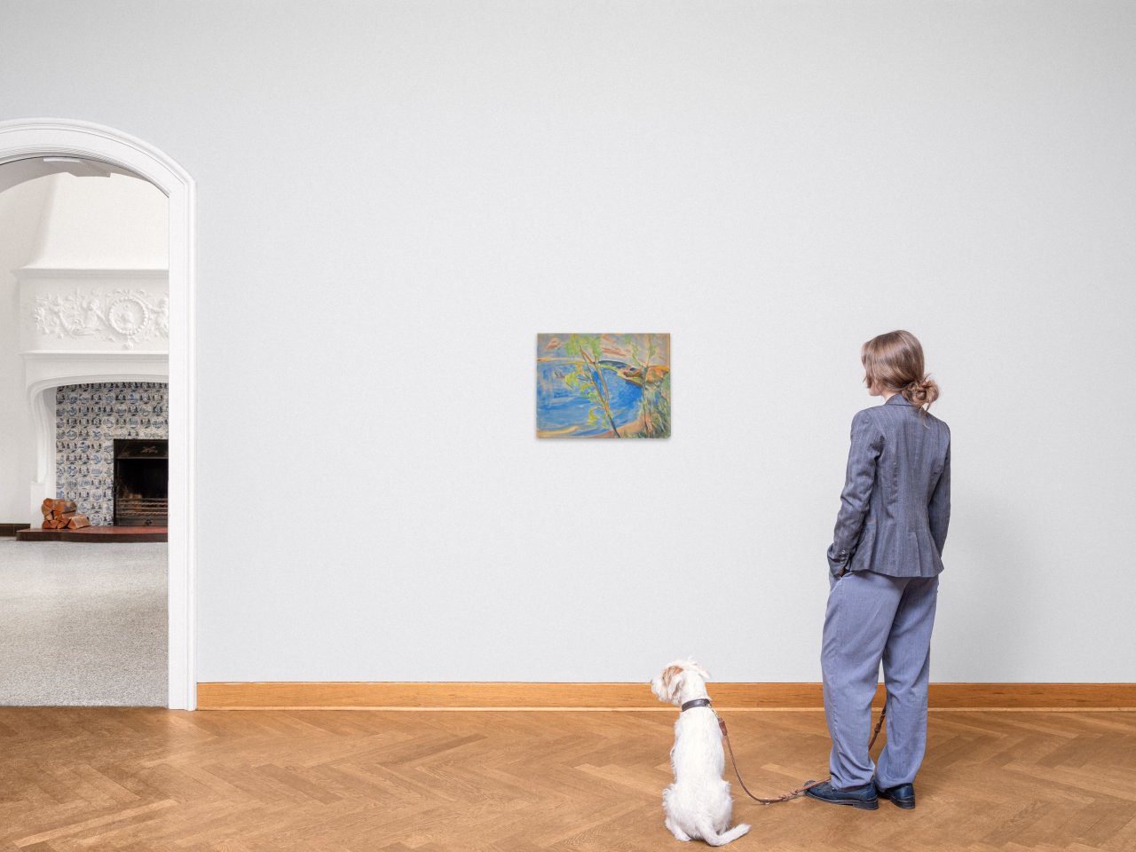 This picture shows the following artwork: Erich Heckel. ”Baum vorm Meer”. 1920.