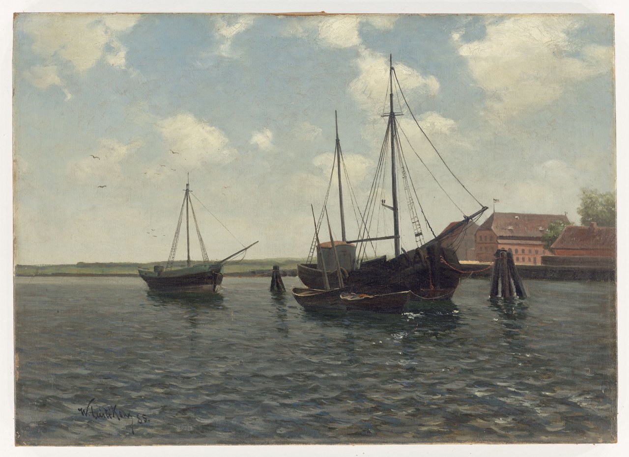 This picture shows the following artwork: Walter Leistikow. Small Harbour. 1885.