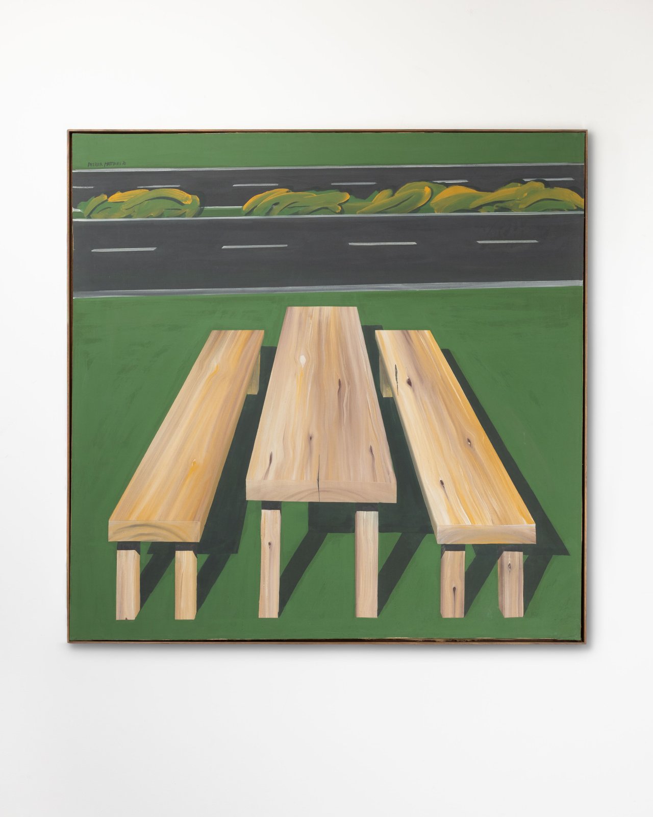 Auf diesem Bild ist das folgende Kunstwerk zu sehen: Werner Matthias Pelzer. „Rastplatz“. 1970.
