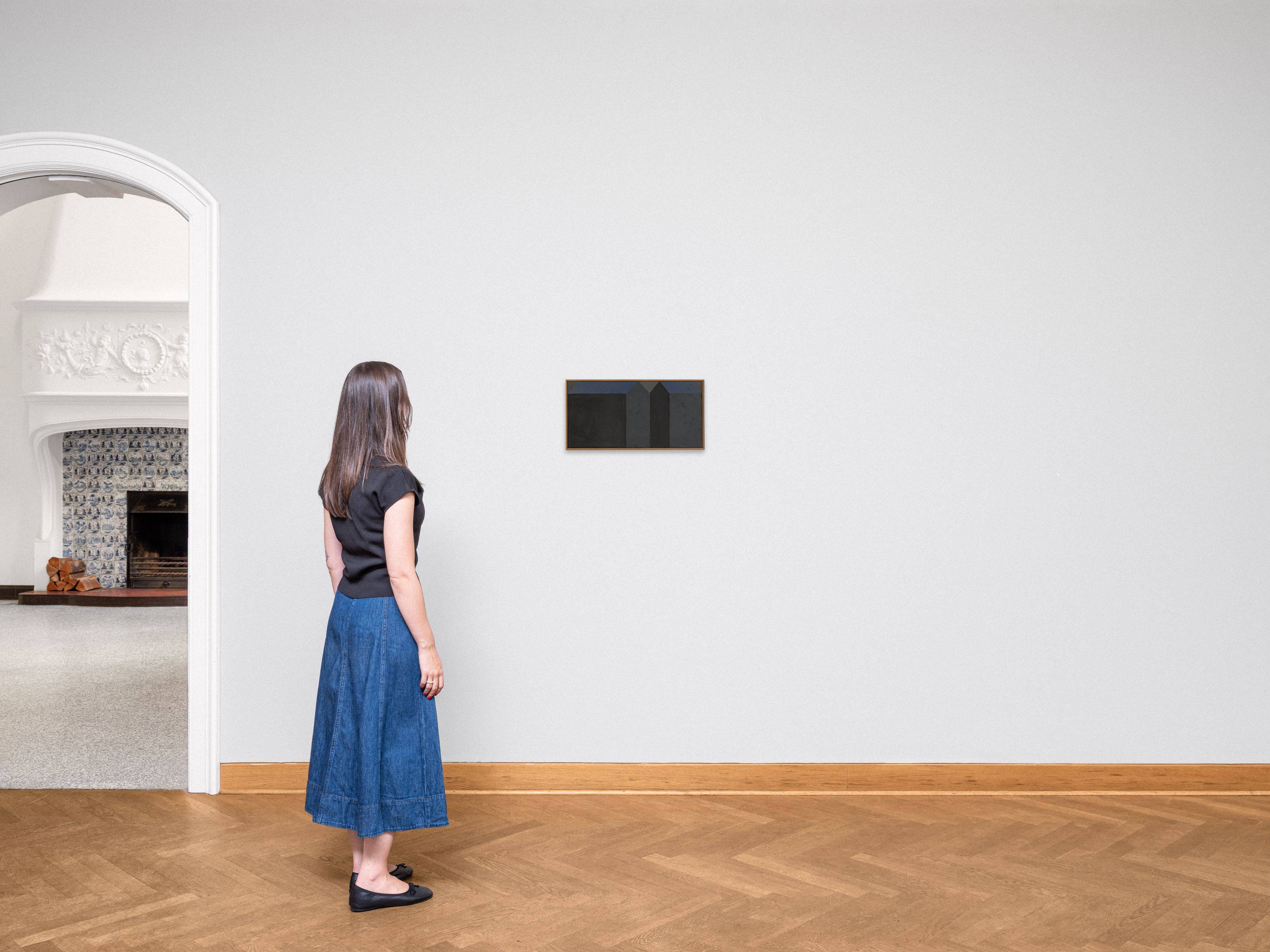 This picture shows the following artwork: Horst Antes. ”Häuserpaar 2”. 1989.