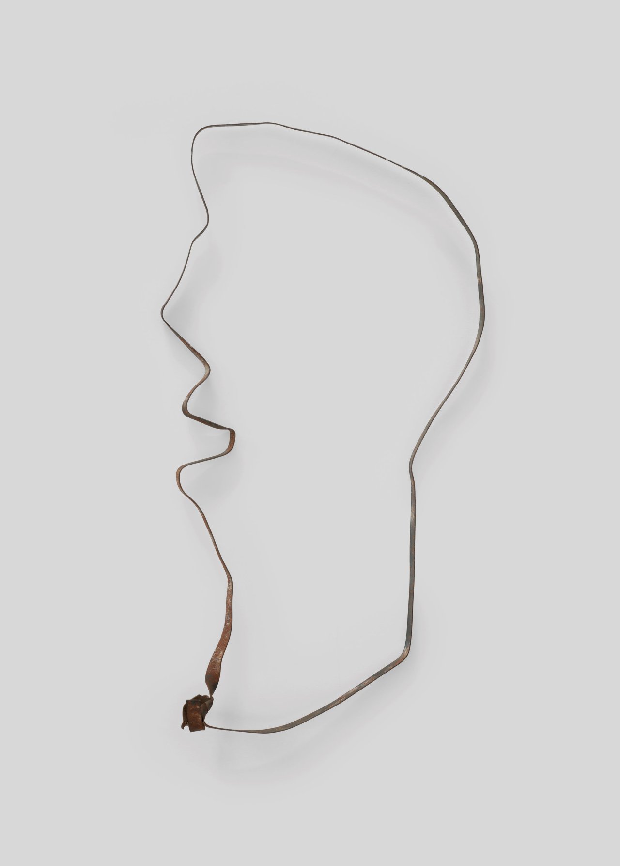 Auf diesem Bild ist das folgende Kunstwerk zu sehen: Hermann Glöckner. Profil aus Stahlband.