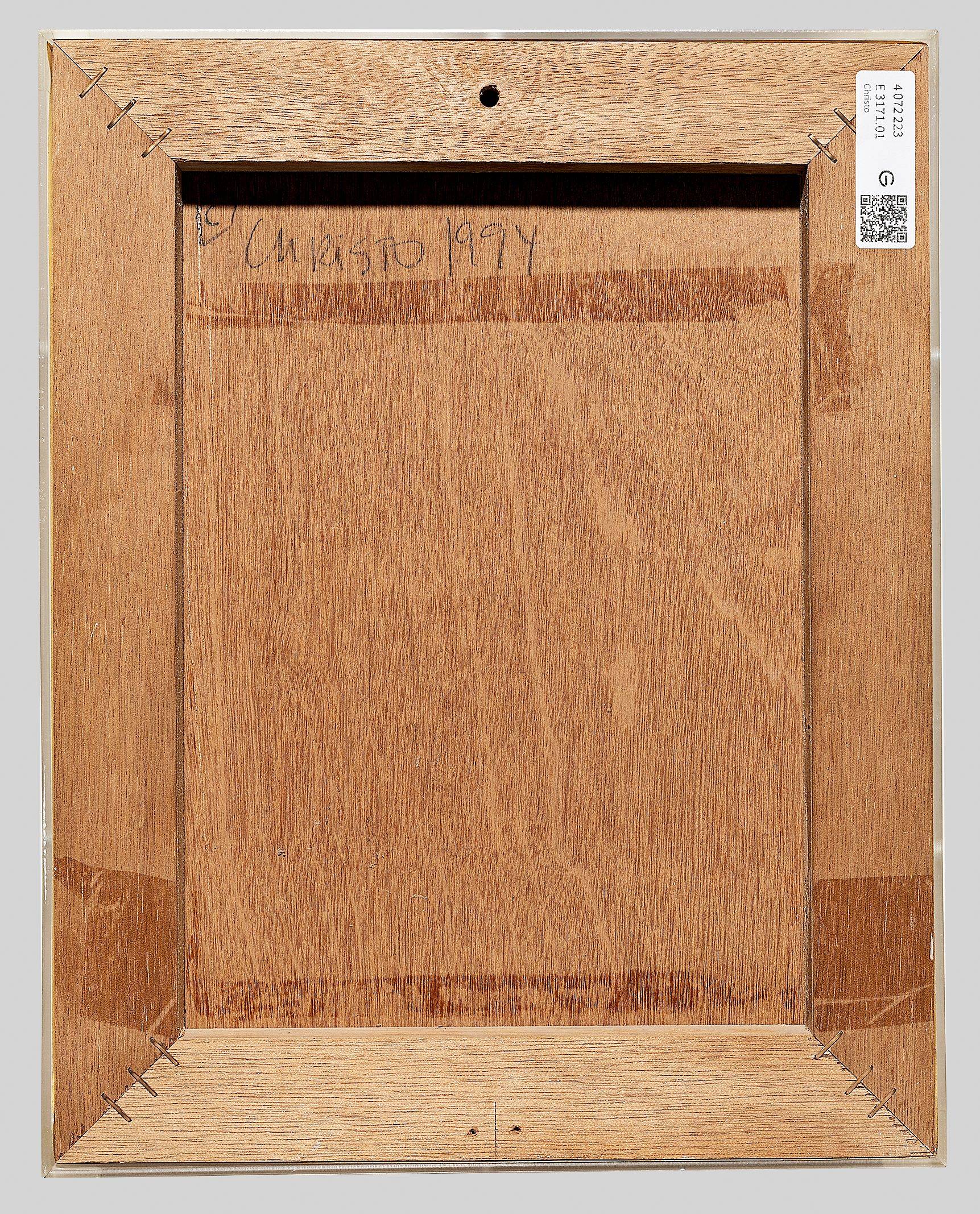 This picture shows the following artwork:  Christo. ”WRAPPED REICHSTAG (Project For BERLIN)”. 1994.