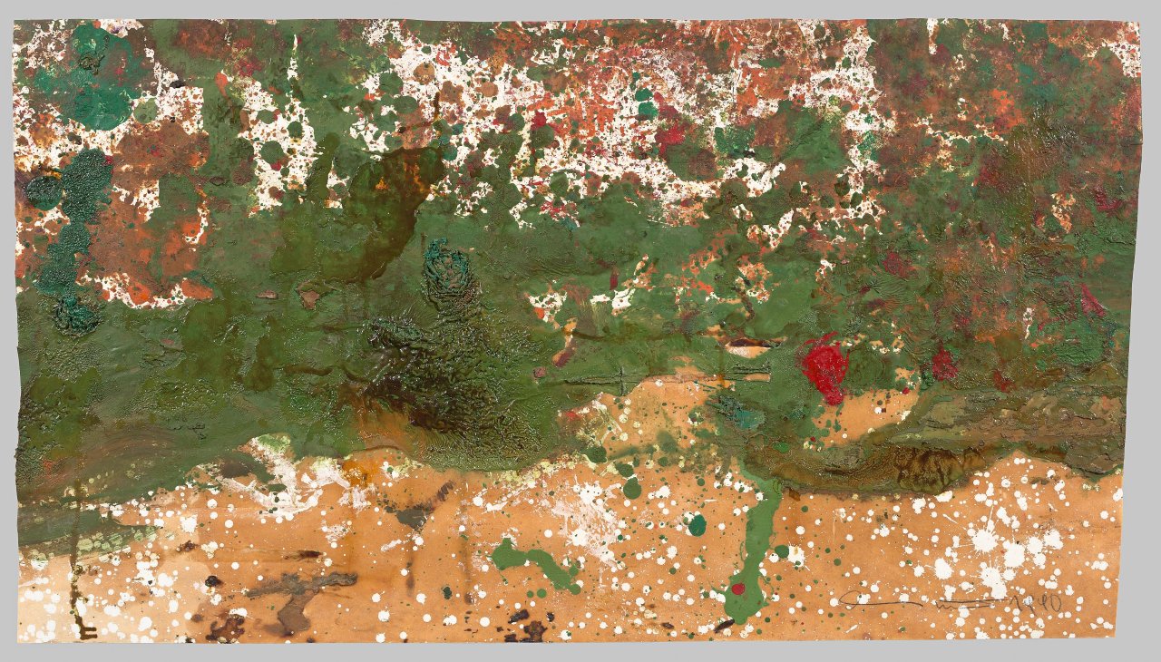 Auf diesem Bild ist das folgende Kunstwerk zu sehen: Hermann Nitsch. Ohne Titel (Nr. 42). 1990.