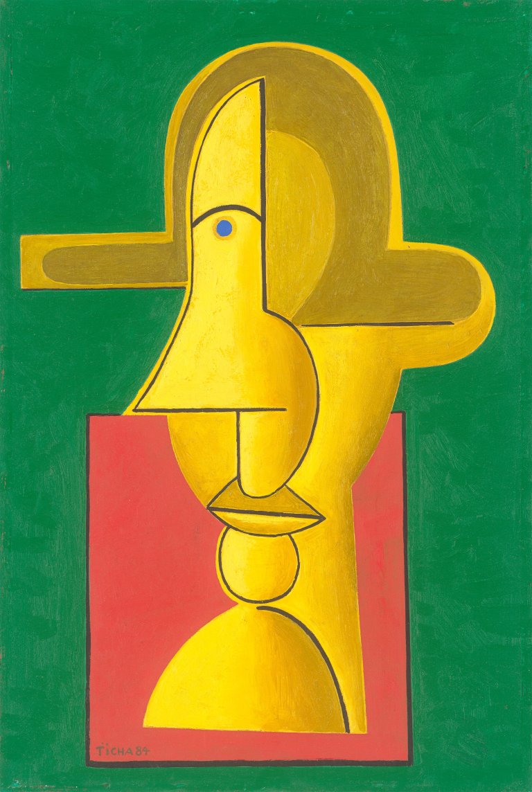 This picture shows the following artwork: ”Frau mit Hut”. 1984.