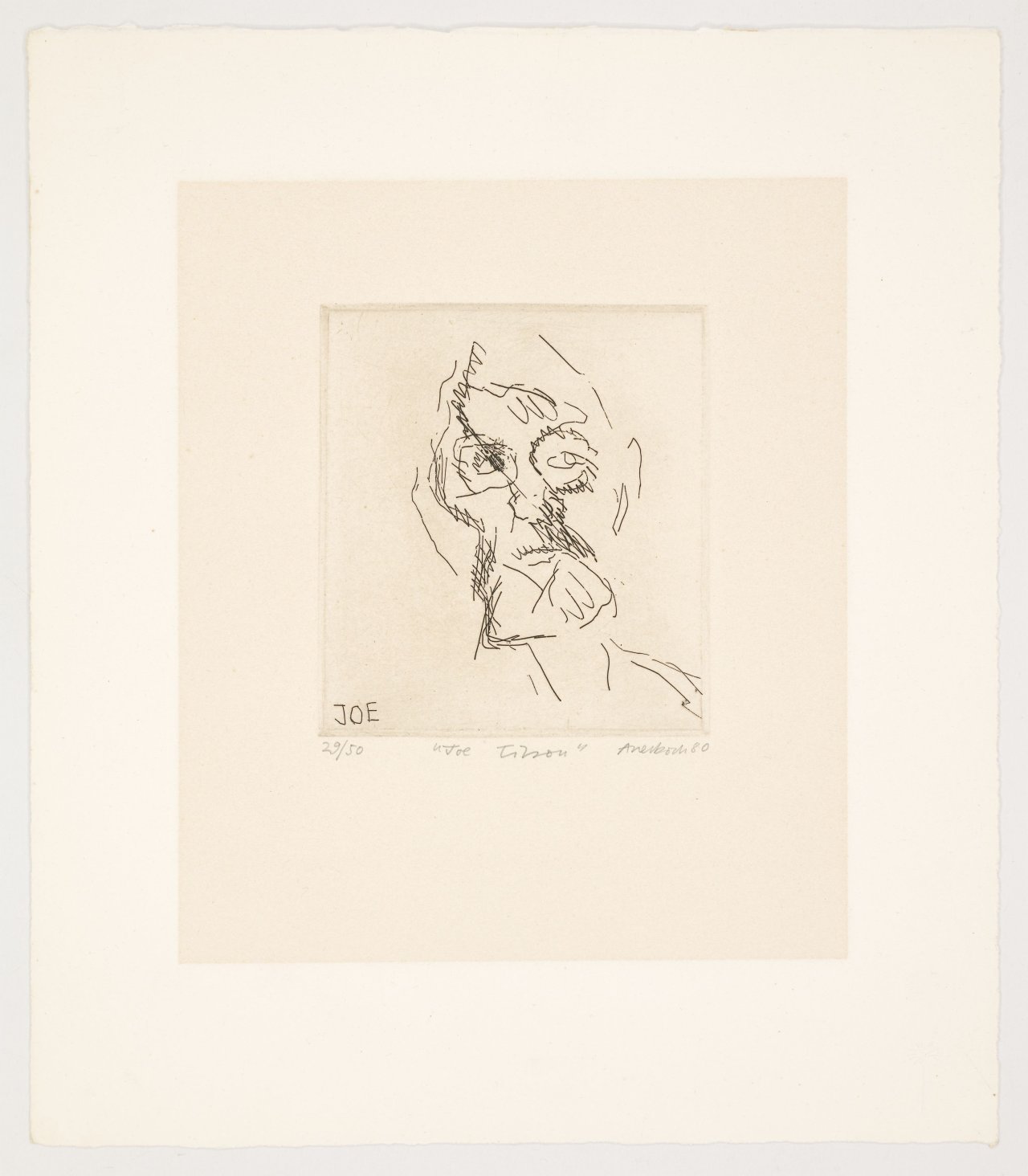 This picture shows the following artwork: Frank Auerbach. ”Joe Tilson”. 1980.