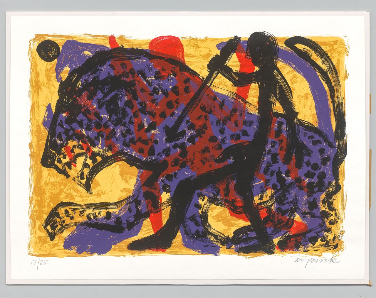 This picture shows the following artwork: A.R. Penck. From: ”Jäger”. 1994.
