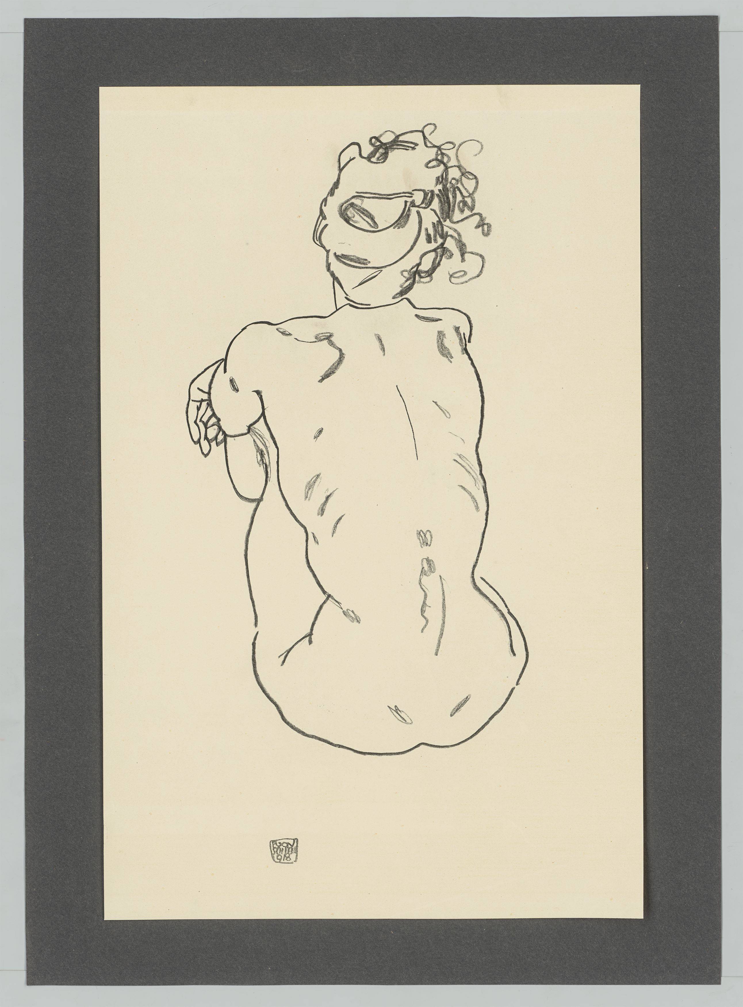 Auf diesem Bild ist das folgende Kunstwerk zu sehen: Egon Schiele. Handzeichnungen. 1910-18/20.
