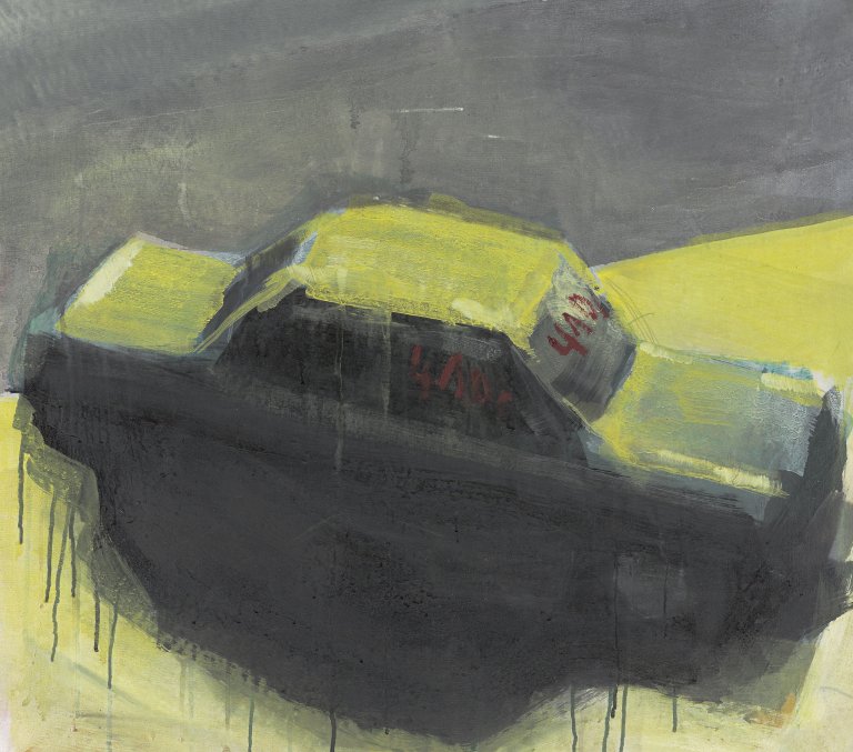 This picture shows the following artwork: Matthias Weischer. ”Auto”. 1998.