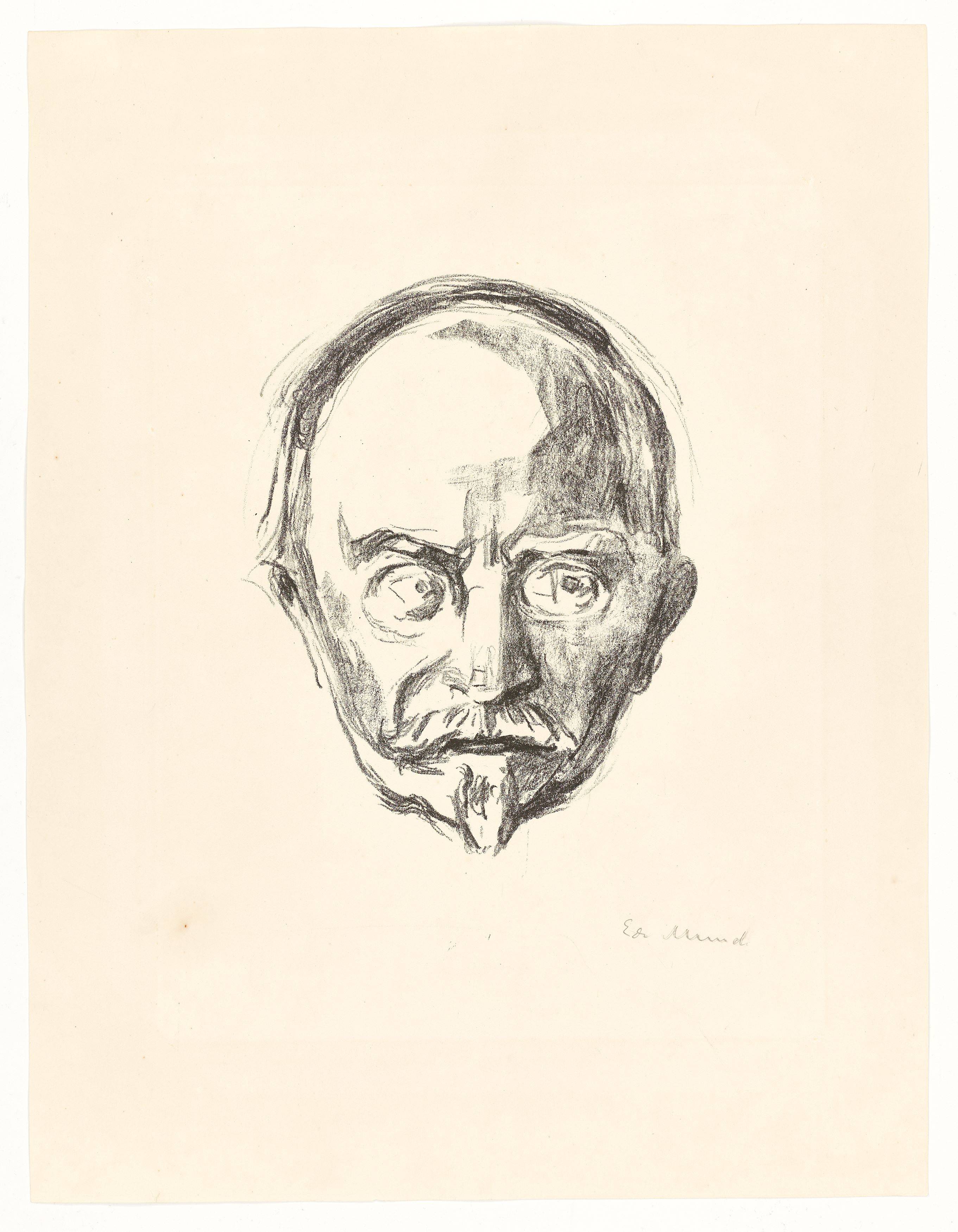 This picture shows the following artwork: Edvard Munch. ”Christian Sinding”. 1912.