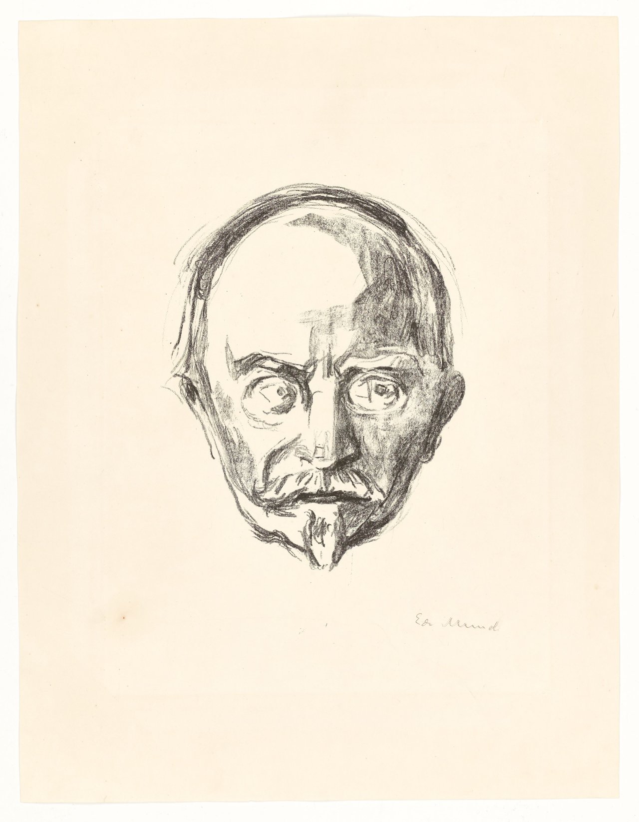 This picture shows the following artwork: Edvard Munch. ”Christian Sinding”. 1912.