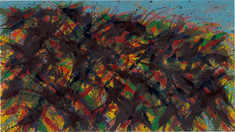 Auf diesem Bild ist das folgende Kunstwerk zu sehen: „Paysage de mai près de Faucon“. 1992.