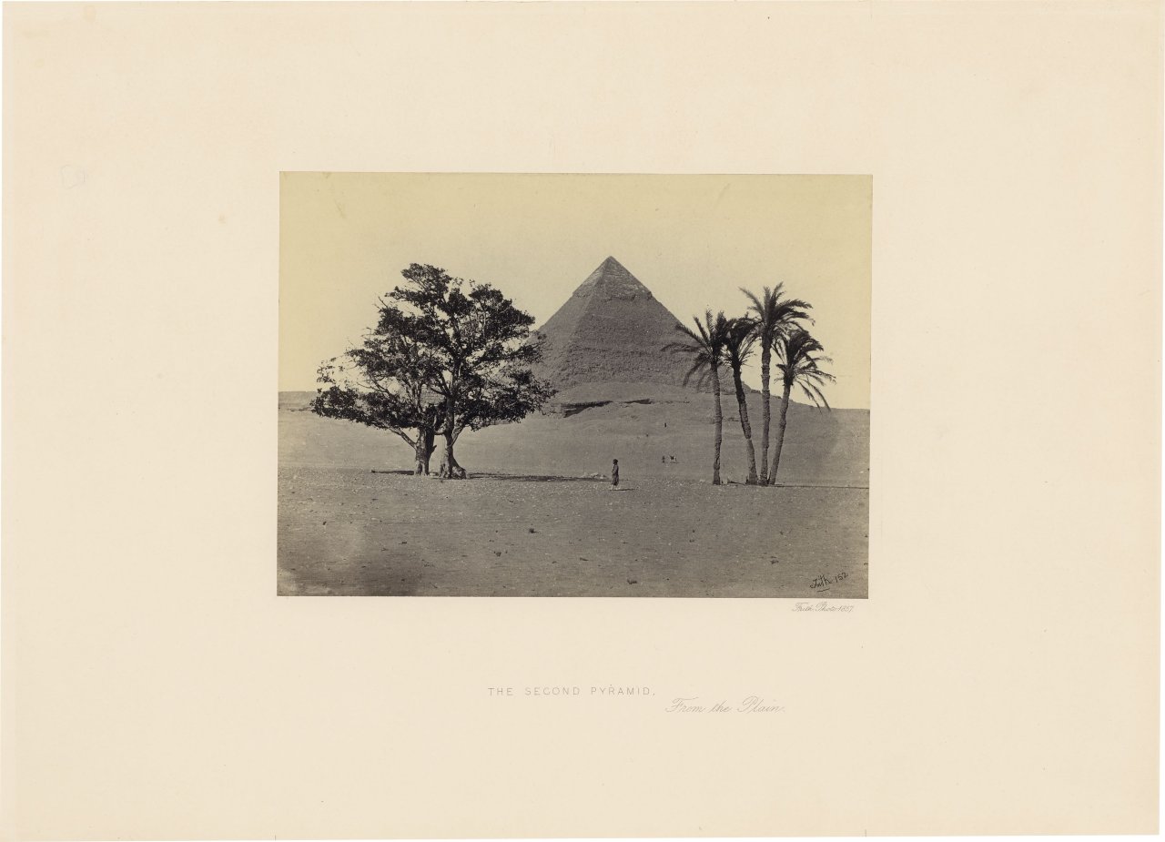 This picture shows the following artwork: Francis Frith. Sphinx / The Great Piramid, From the Plain / The Second Piramid, From the Plain. Each 1857.