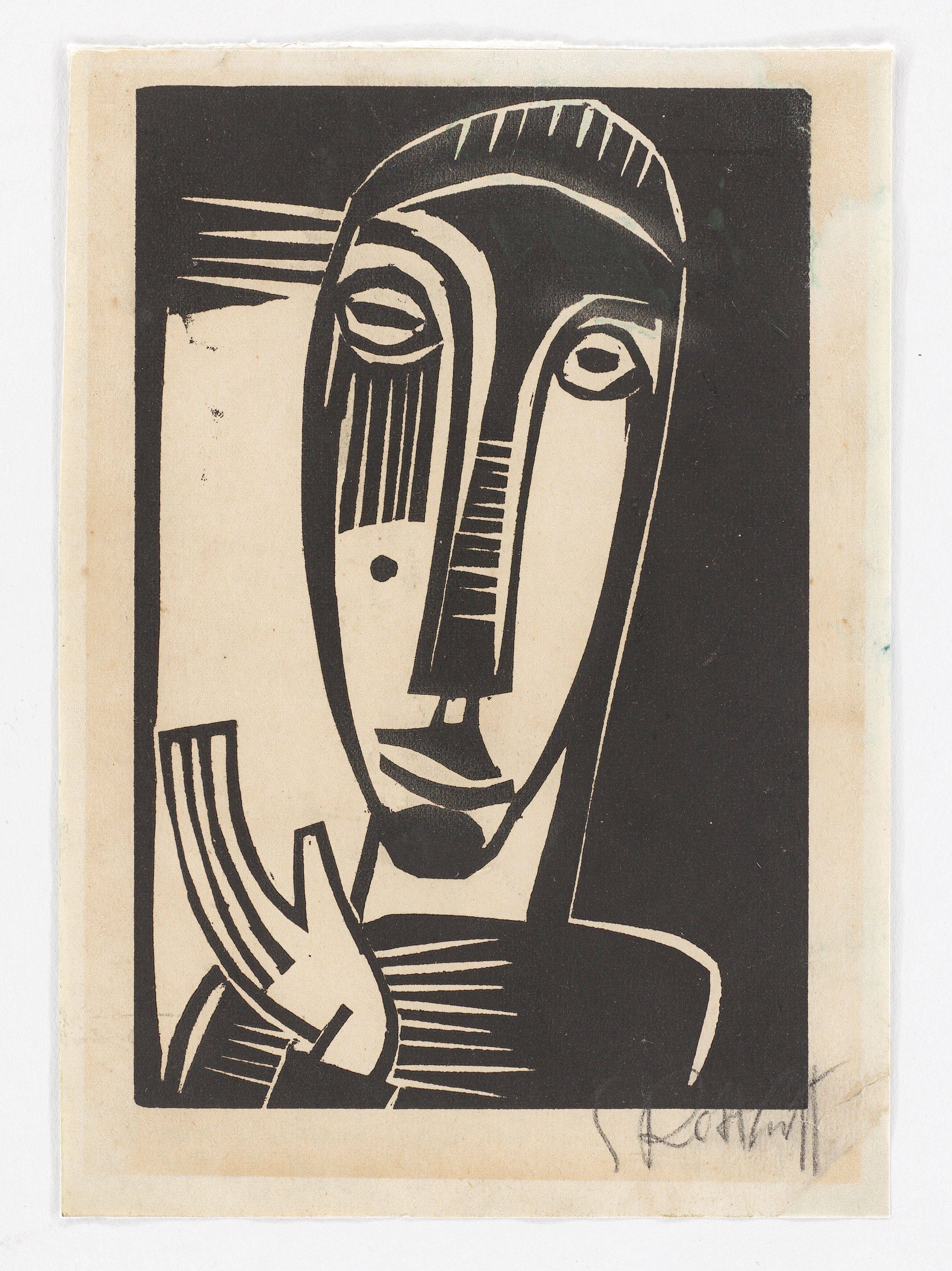 This picture shows the following artwork: Karl Schmidt-Rottluff. ”Kleine Prophetin”. 1919/20.