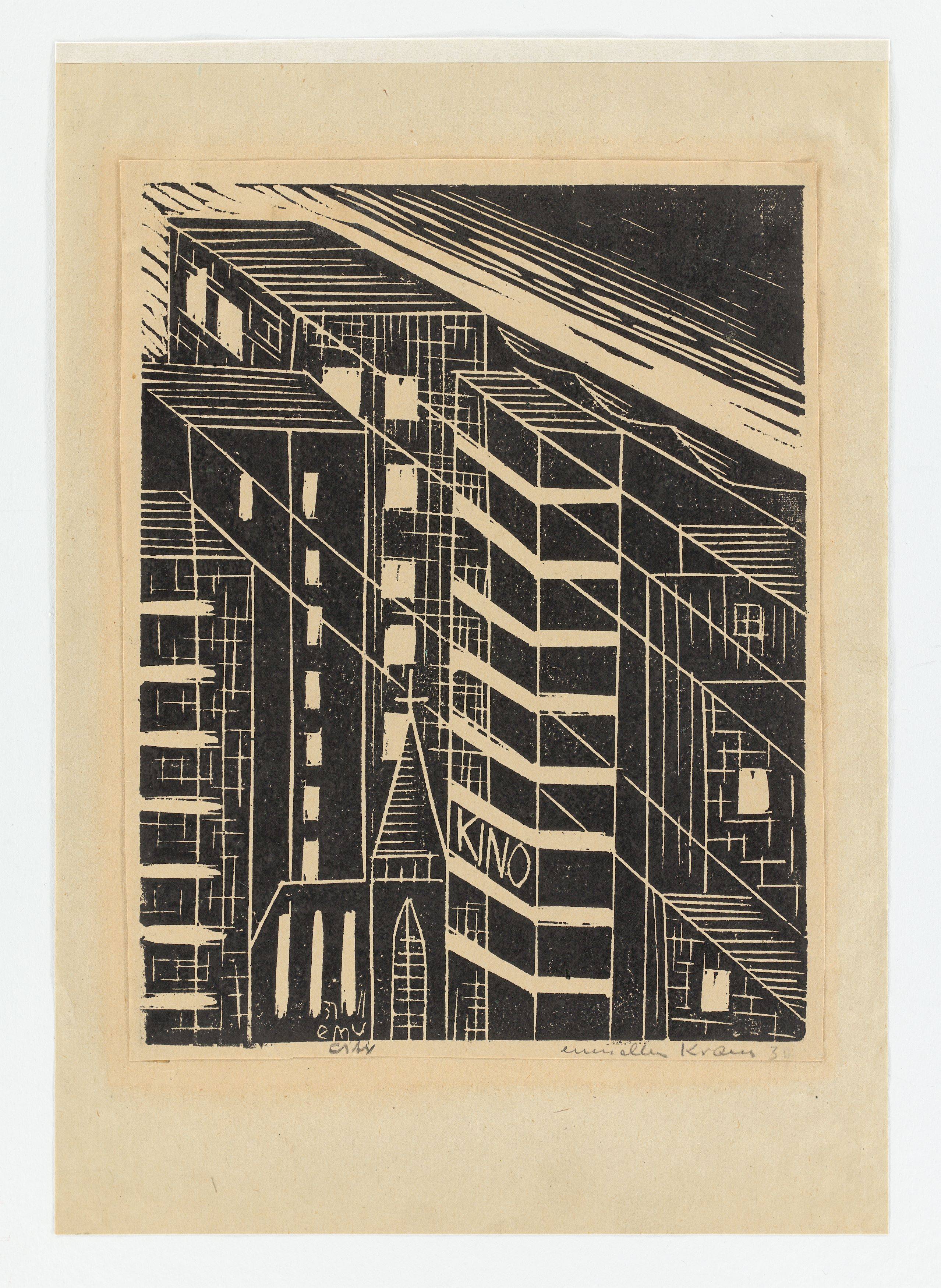 Auf diesem Bild ist das folgende Kunstwerk zu sehen: Erich Müller-Kraus. „City“. 1930.