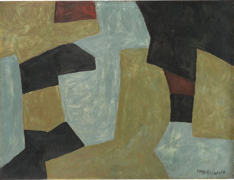 Auf diesem Bild ist das folgende Kunstwerk zu sehen: Serge Poliakoff. „Composition abstraite“. 1962.