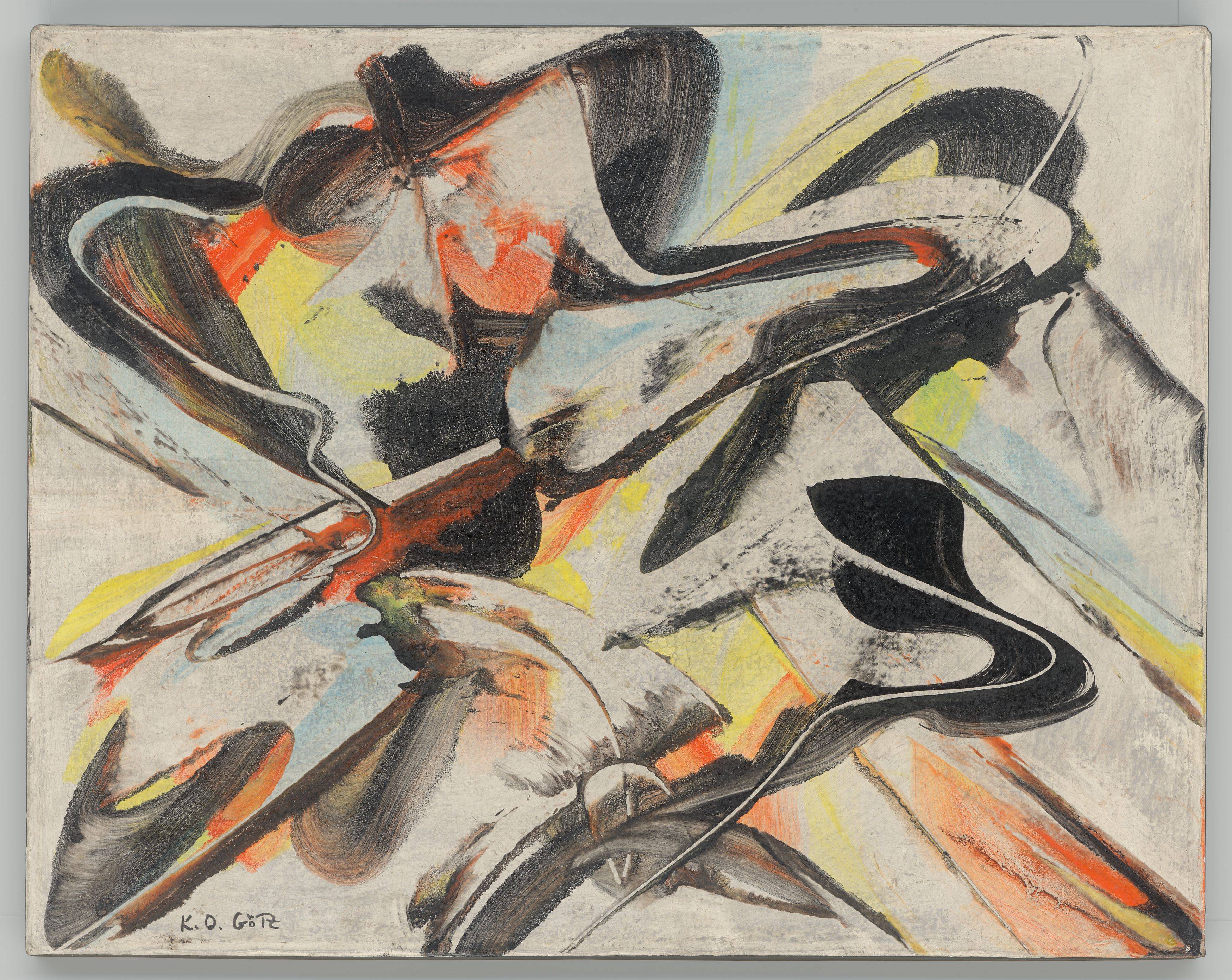 Auf diesem Bild ist das folgende Kunstwerk zu sehen: Karl Otto Götz. „Sept. 1953/II“. 1953.