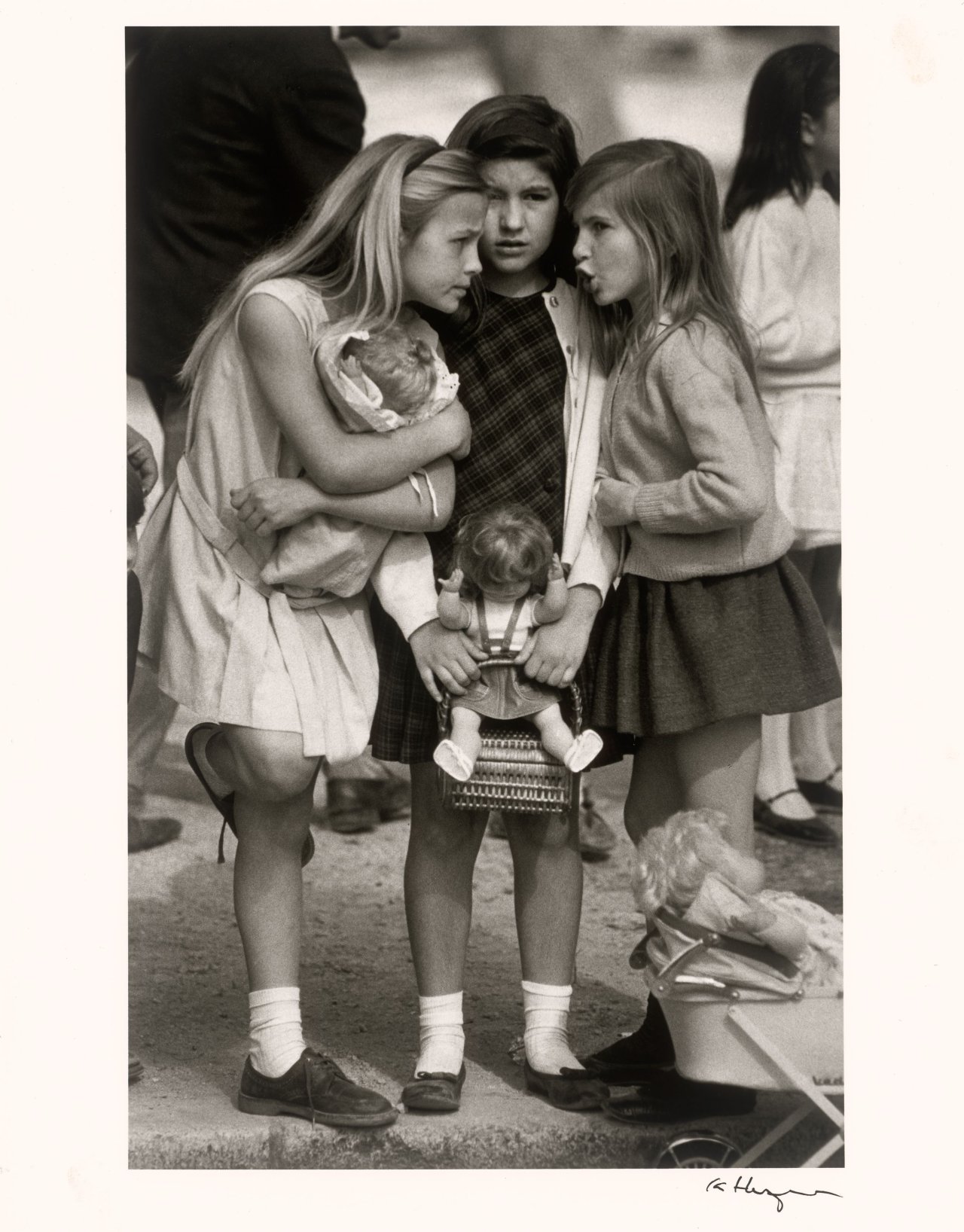 This picture shows the following artwork: Ken Heyman. ”The Doll Club”. 1987.