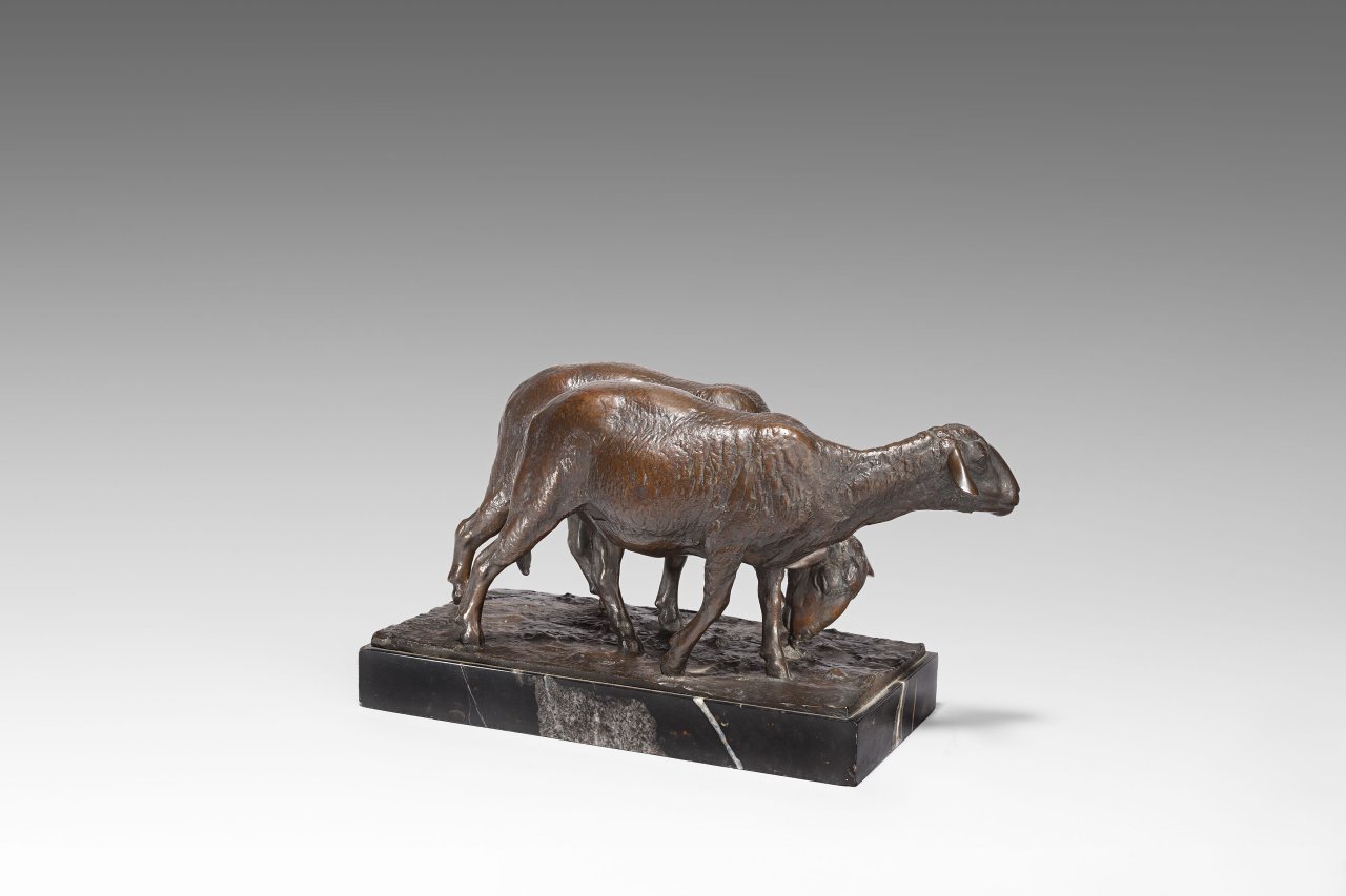 This picture shows the following artwork: August Gaul. ”Schafe”. 1901.