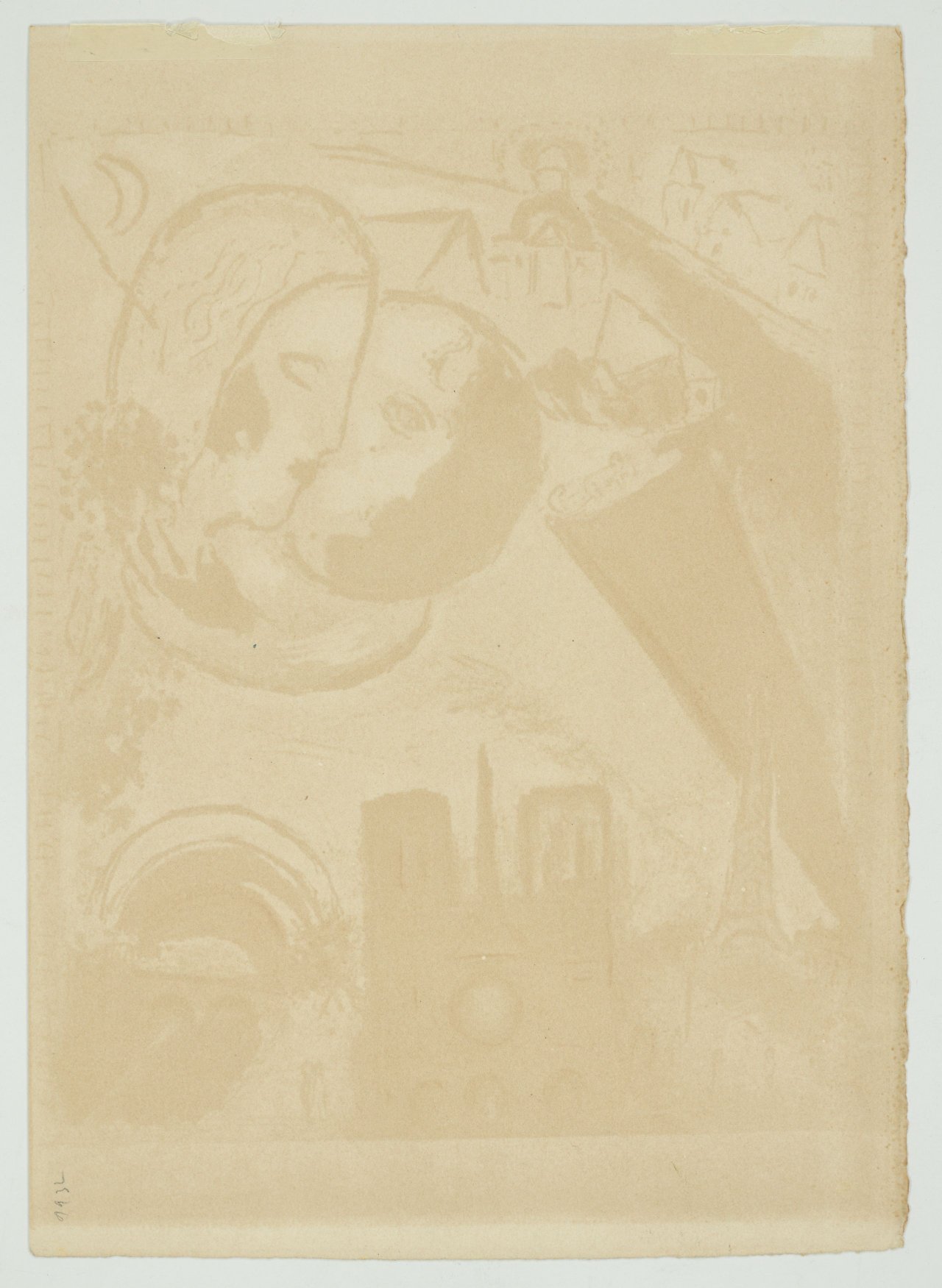 This picture shows the following artwork: Marc Chagall. ”Le Dimanche”. 1954.