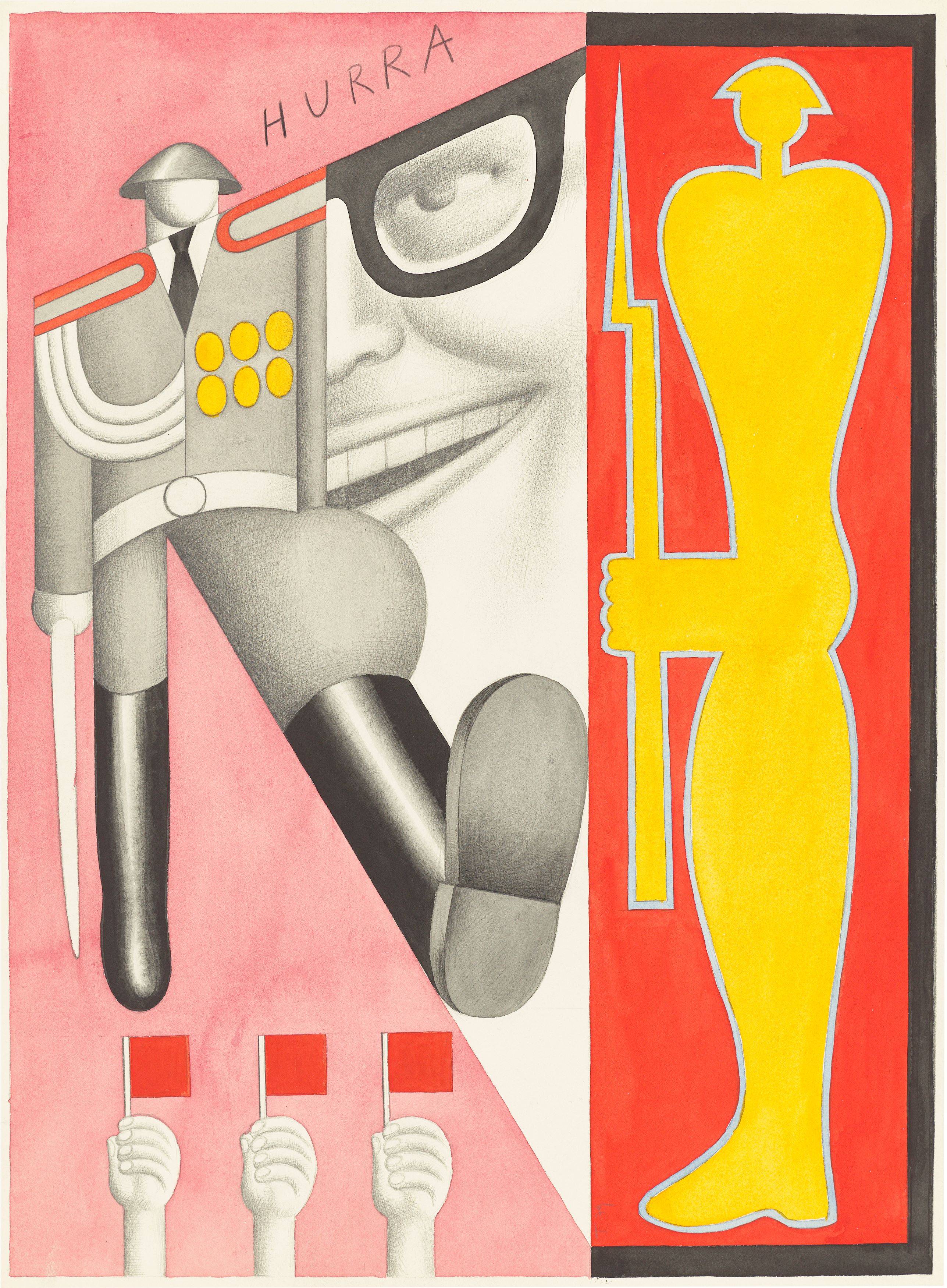 This picture shows the following artwork: Hans Ticha. Staatsempfang (HURRA). 1979.