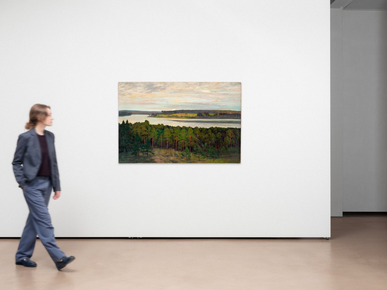 This picture shows the following artwork: Walter Leistikow. Evening Havel Landscape with Rising Full Moon.