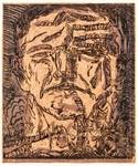 Auf diesem Bild ist das folgende Kunstwerk zu sehen: Georg Baselitz. „Grosser Kopf“. 1966.