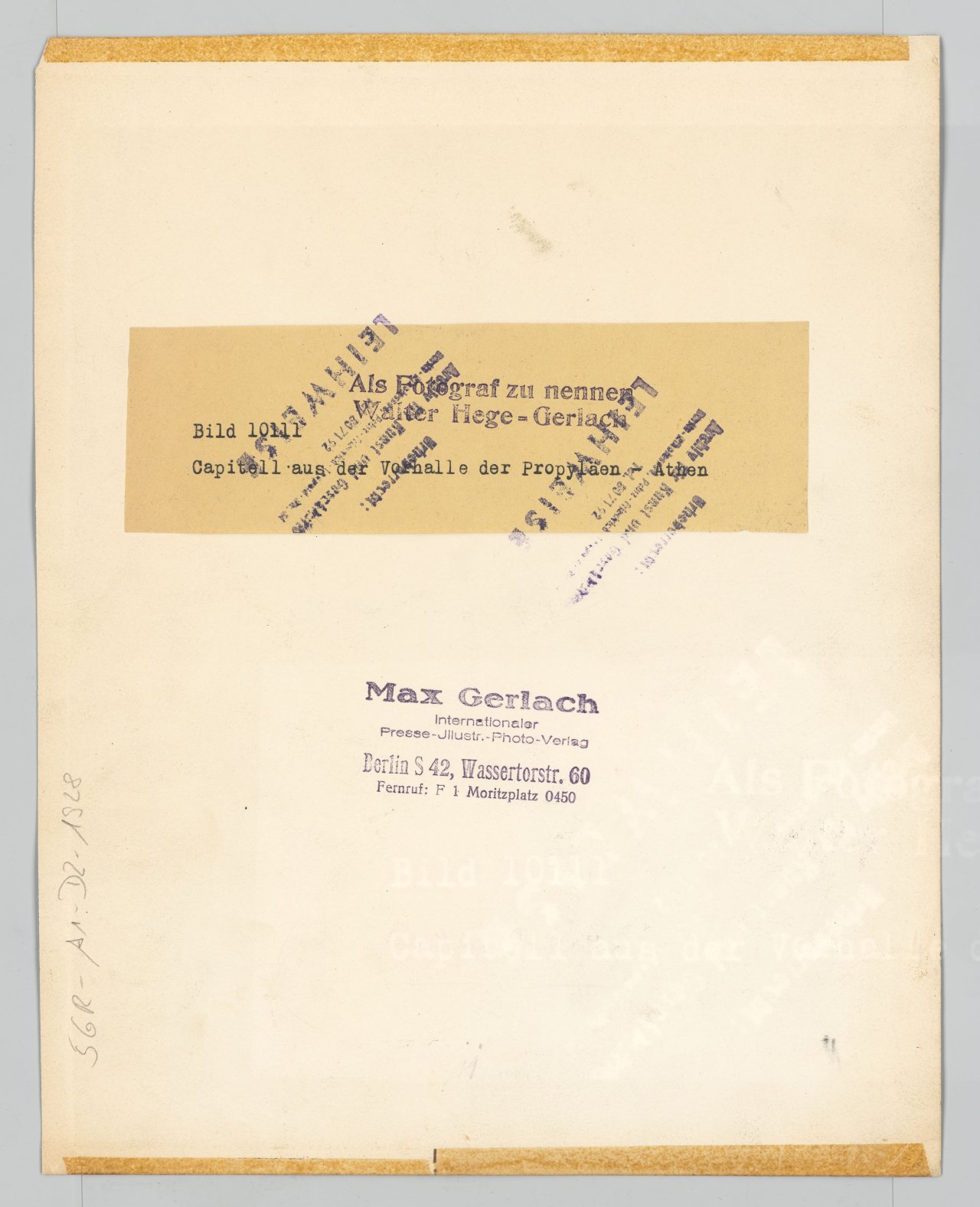 Auf diesem Bild ist das folgende Kunstwerk zu sehen: Walter Hege. Kapitell aus der Vorhalle der Propyläen - Athen. 1928/29.