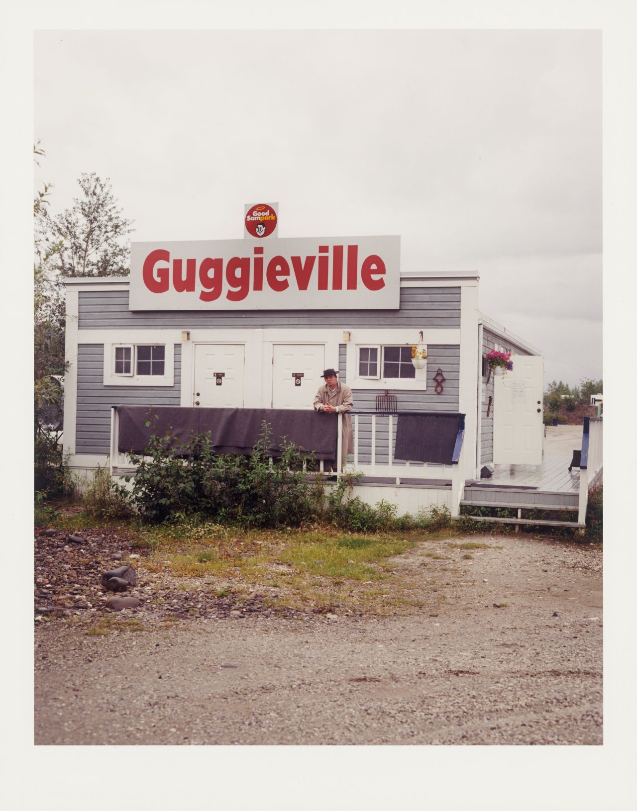 This picture shows the following artwork: Albrecht Fuchs. M.K. 9 Fotografien. Martin Kippenberger in Dawson City, August 1995.