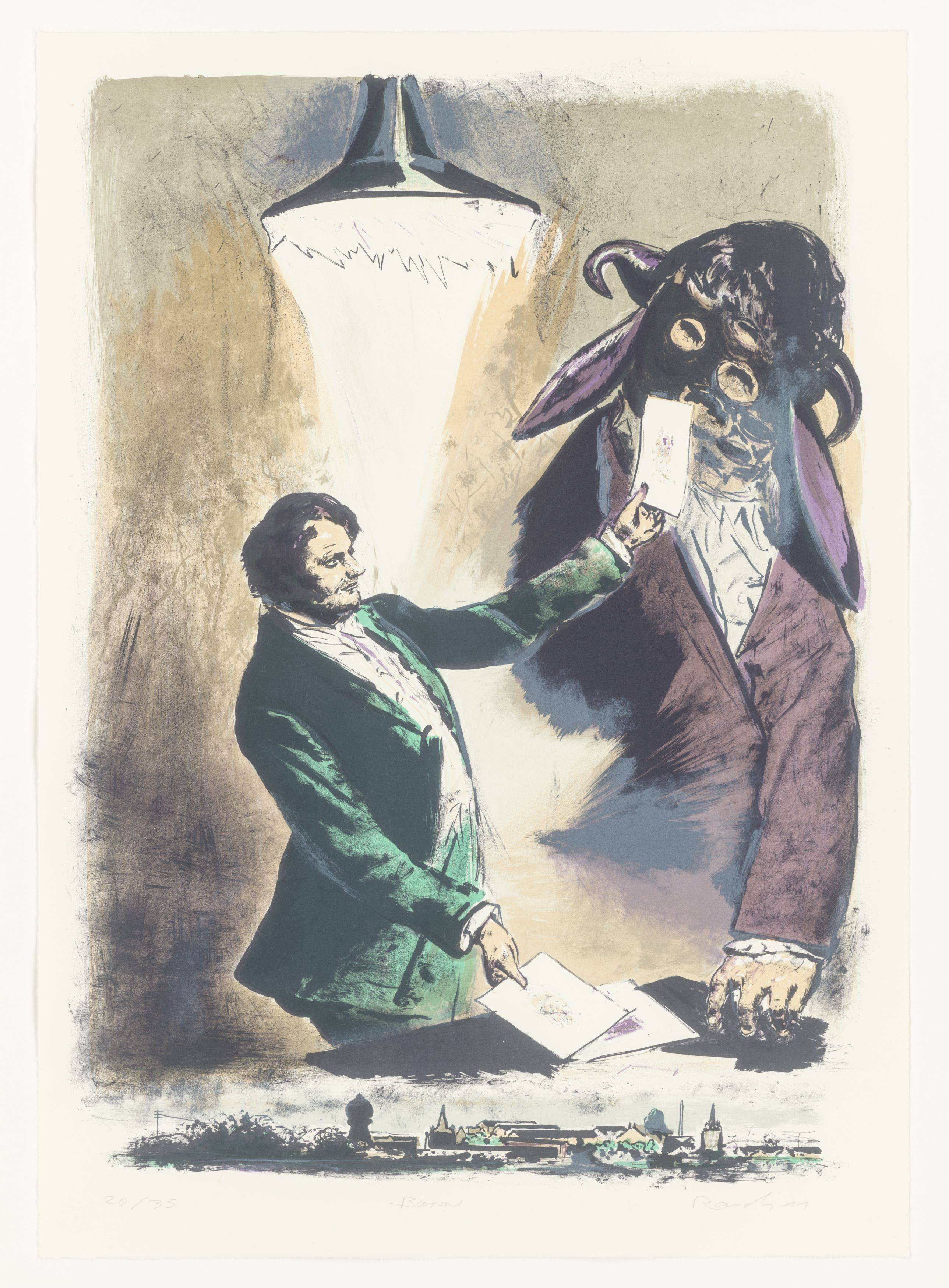 Auf diesem Bild ist das folgende Kunstwerk zu sehen: Neo Rauch. „Bann“. 2011.