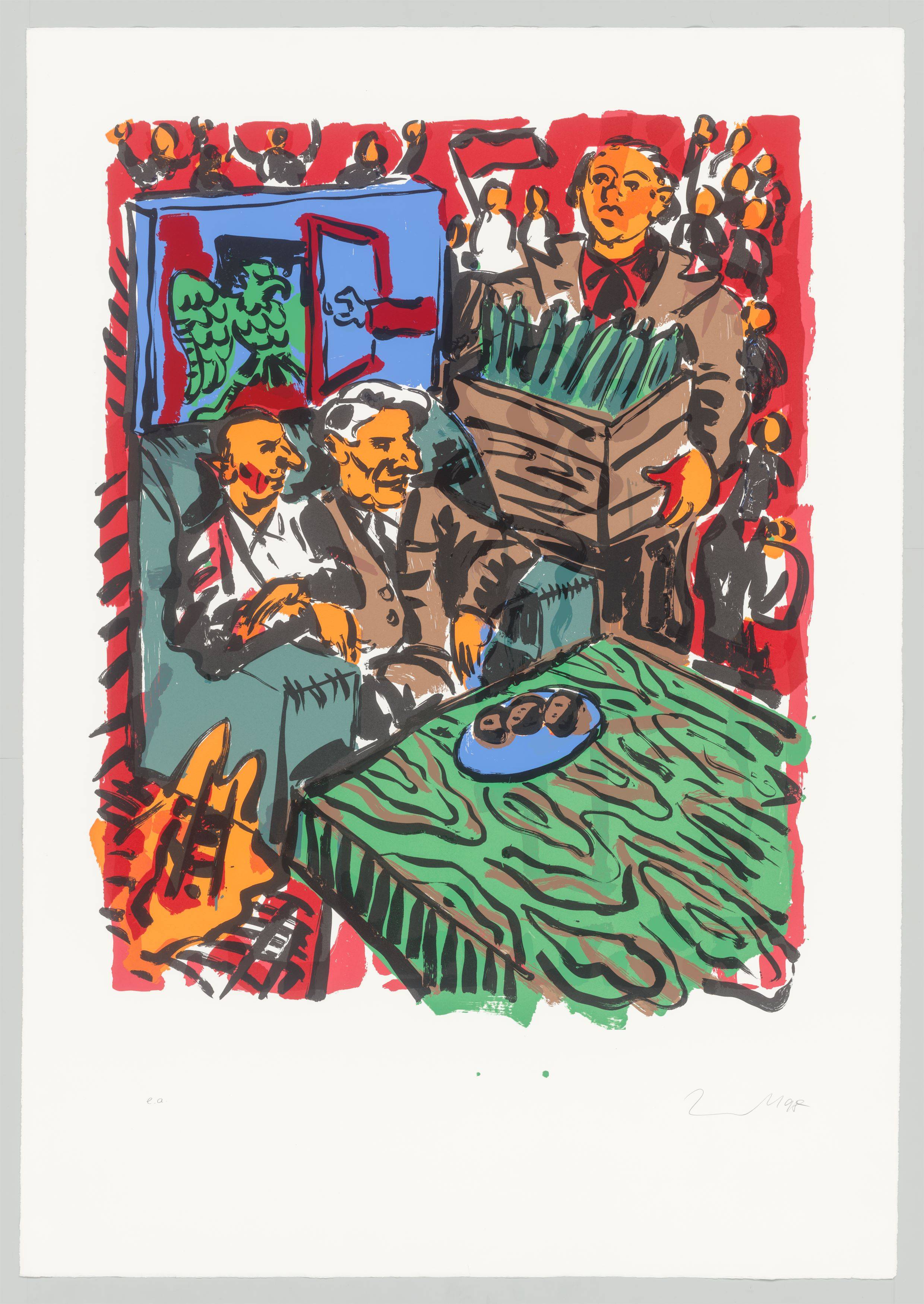 This picture shows the following artwork: Jörg Immendorff. ”3. Oktober 1990”. 1998.