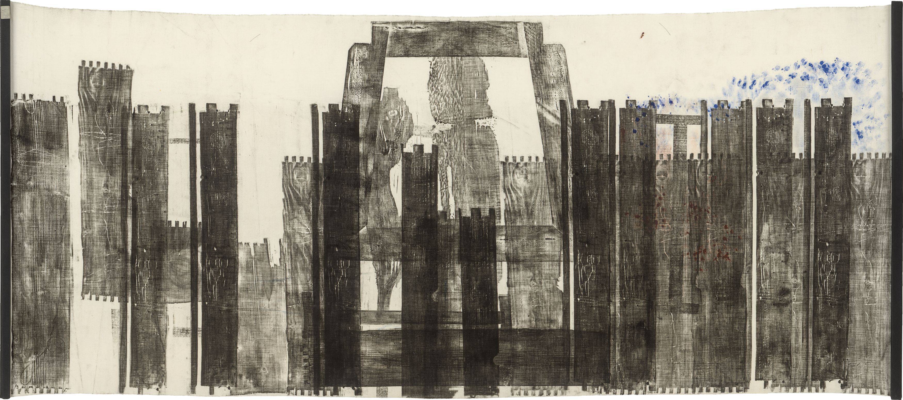 Auf diesem Bild ist das folgende Kunstwerk zu sehen: Gerhard Altenbourg. „Auf den Zinnen von Troja“. 1960.