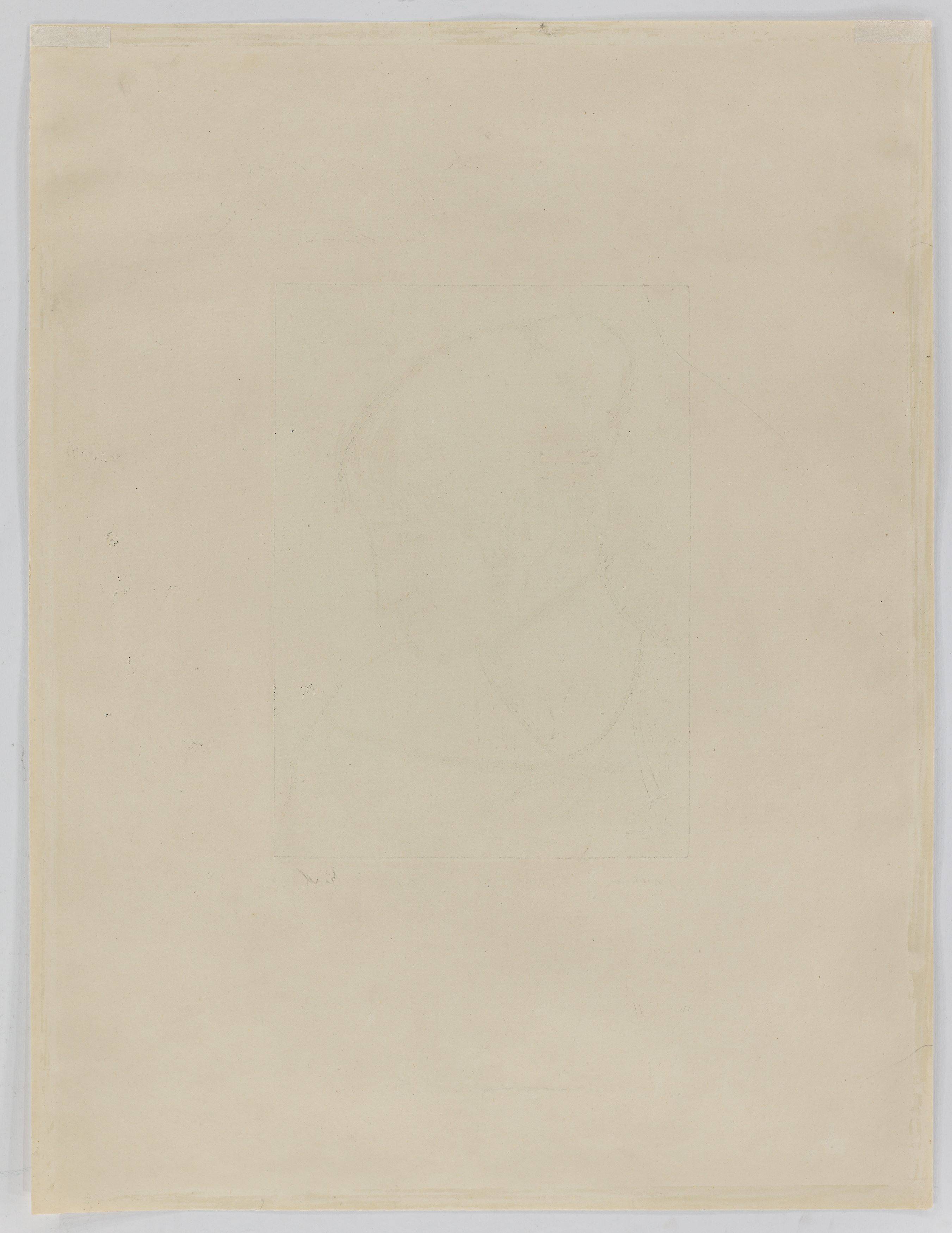 This picture shows the following artwork: Peter August Böckstiegel. ”Frauenkopf im Profil nach rechts”. 1913/14.