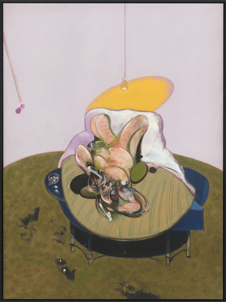 Auf diesem Bild ist das folgende Kunstwerk zu sehen: Francis Bacon. „Lying Figure 1969“ (Small). 1969/2015.