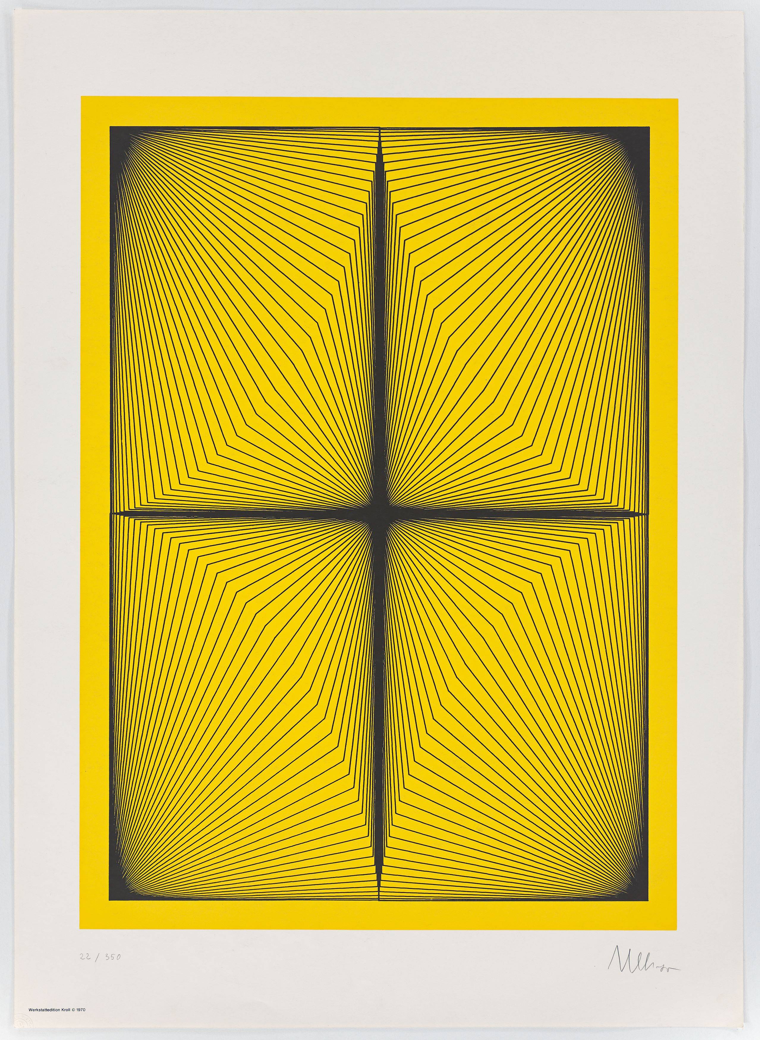 Auf diesem Bild ist das folgende Kunstwerk zu sehen: Georg Nees. Ohne Titel. 1970.