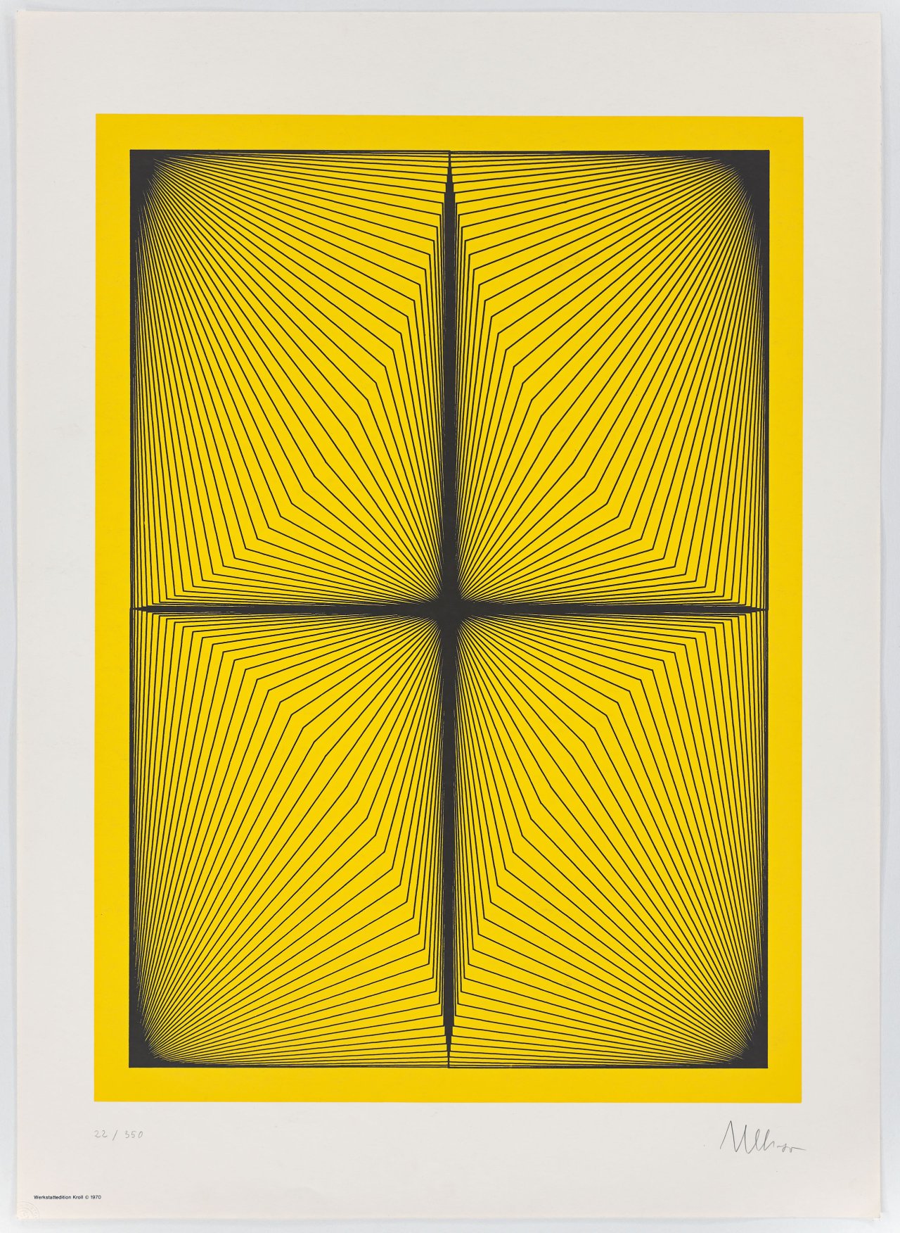 Auf diesem Bild ist das folgende Kunstwerk zu sehen: Georg Nees. Ohne Titel. 1970.