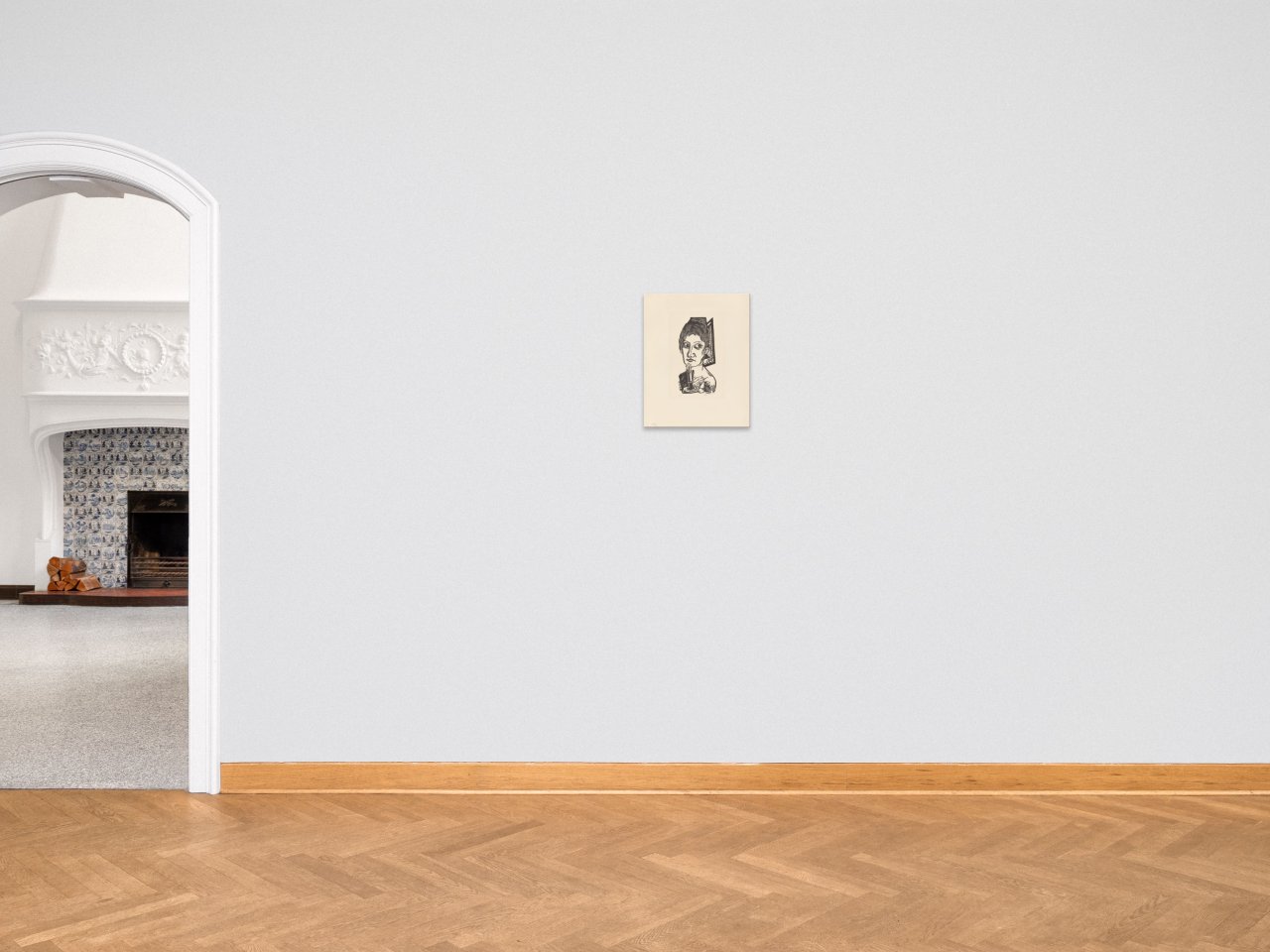 This picture shows the following artwork: Max Beckmann. ”Frau mit Kerze”. 1920.