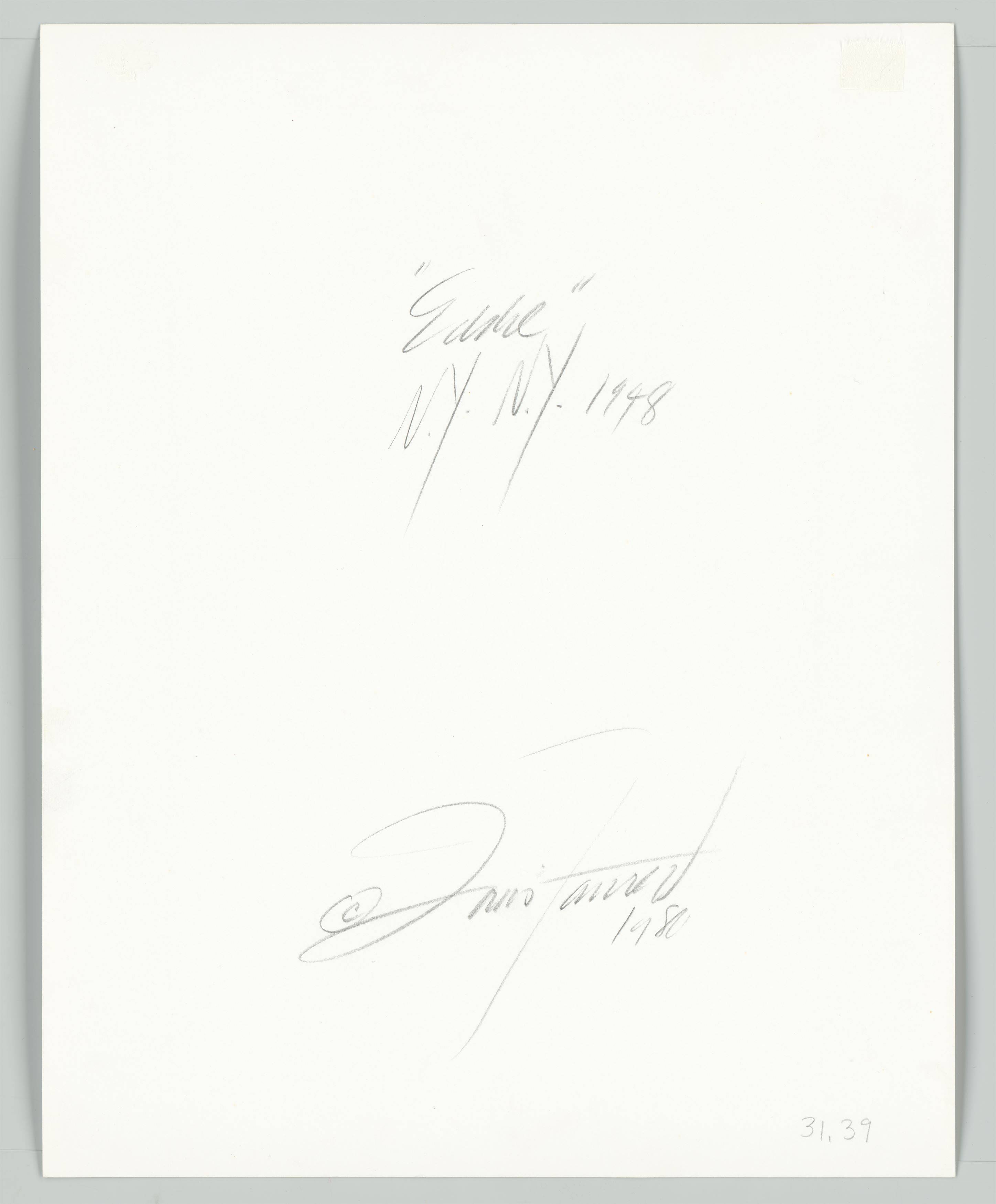 This picture shows the following artwork: Louis Faurer. ”Eddie, N.[ew] Y.[ork], N.Y.”. 1948.